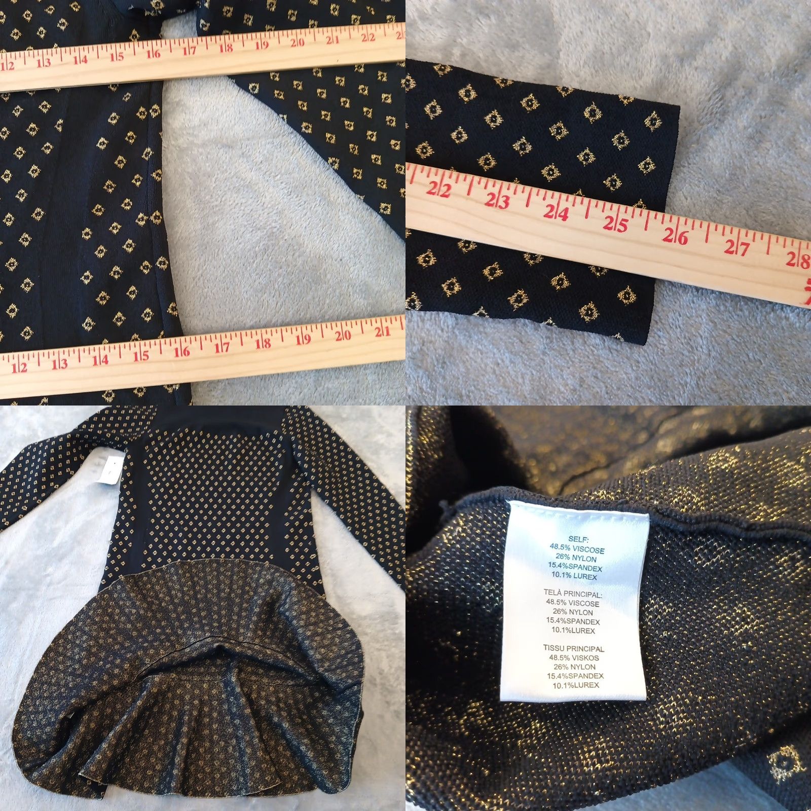 Nicole Miller Nicole Miller Sheath Dress XL Black Geometric Midi Long Sleeve Pullover New Size XL / US 12-14 / IT 48-50 - 8 Thumbnail