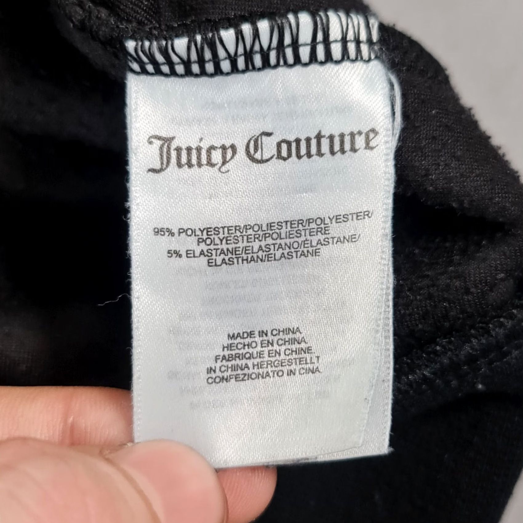 Juicy Couture Juicy Couture Hoodie Womens Black Large Cropped Logo Velvet Pullover Hooded Activewear Casual Ladies L Logo City Sports Size L / US 10 / IT 46 - 7 Thumbnail