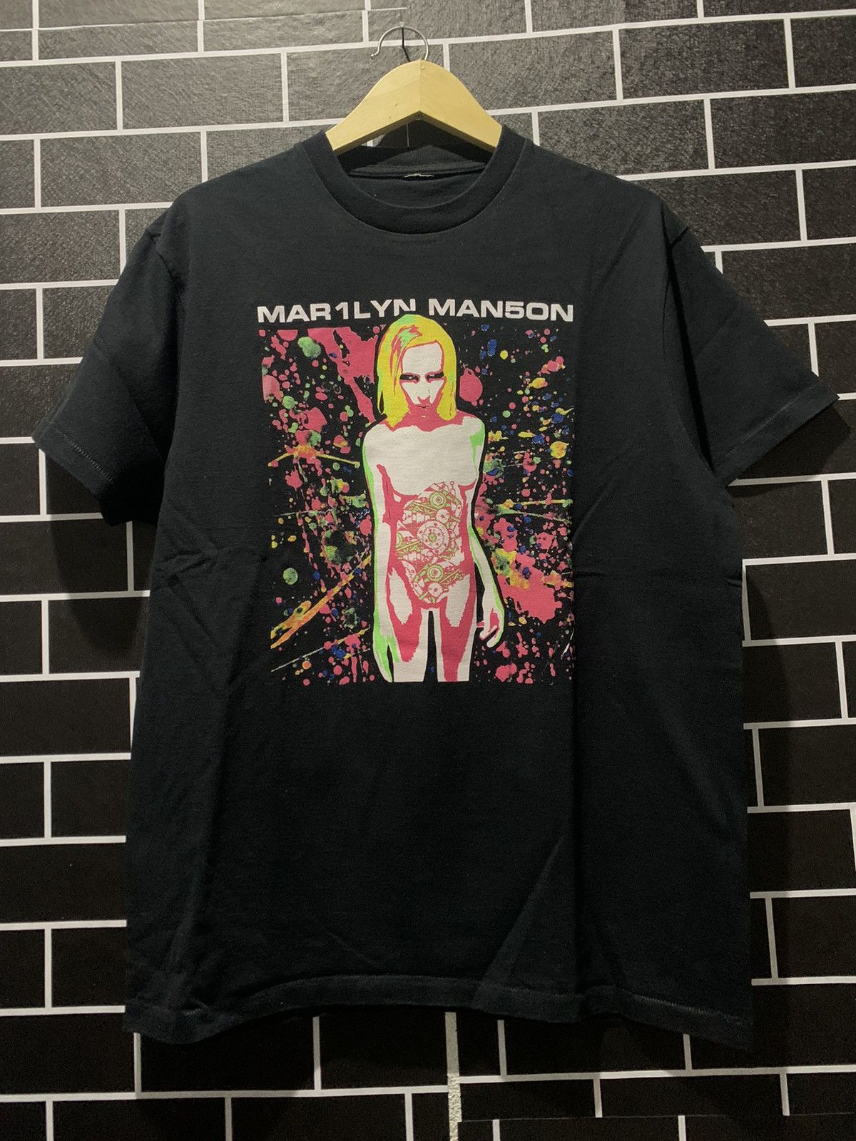 image of Limited Bootleg Marilyn Manson Mechanical Animals Shirt in Black, Men's (Size Large)