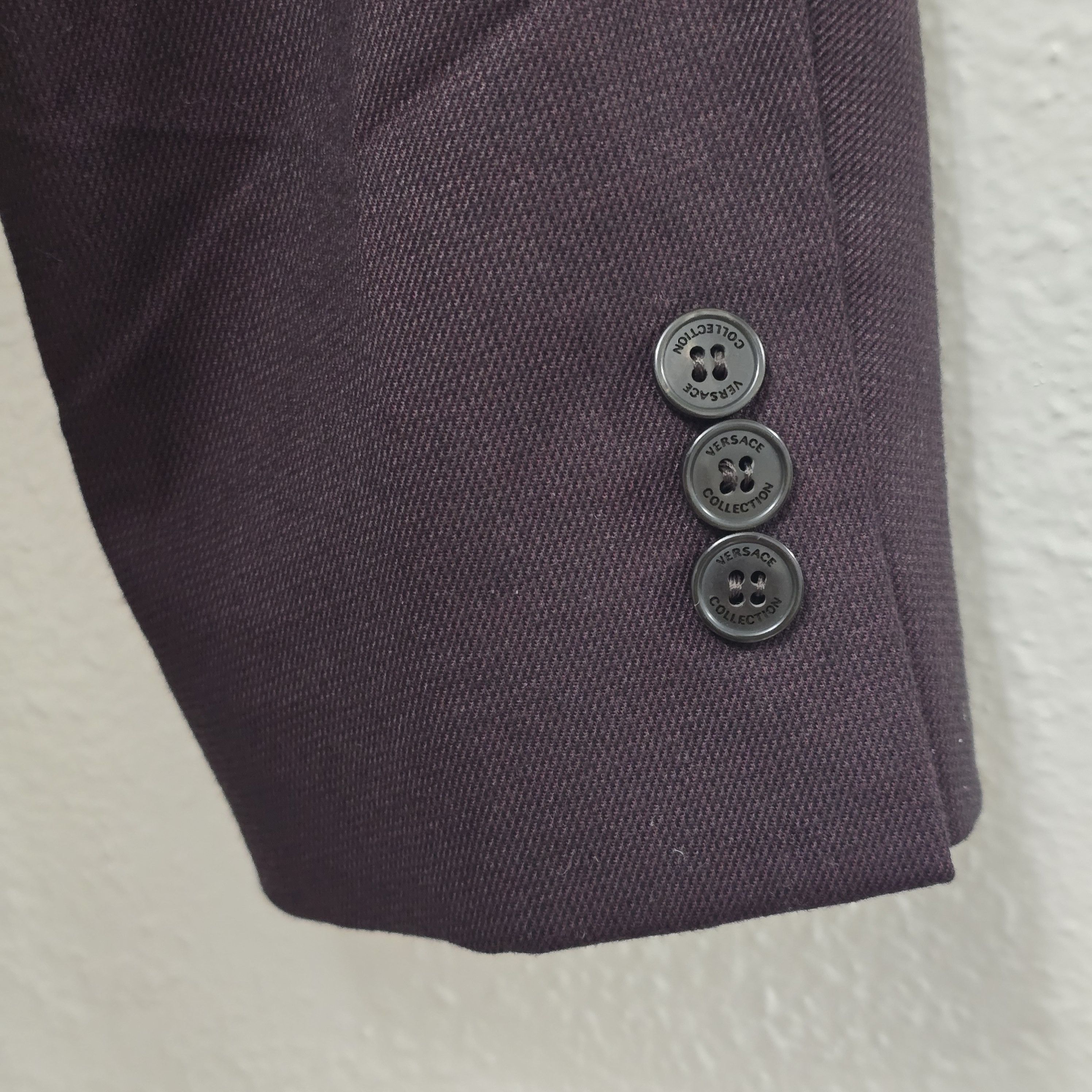 Versace Wool blend burgundy blazer Size 50R - 5 Thumbnail