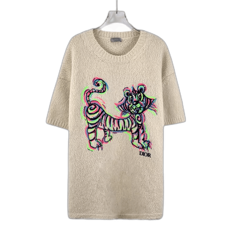 Dior Dior x Kenny Scharf Tiger Embroidered Sweater Size XL / US 12-14 / IT 48-50 - 1 Thumbnail