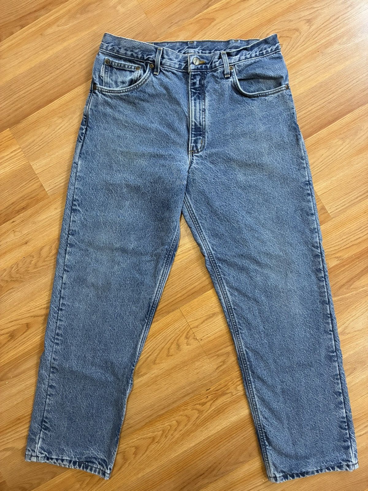 Carhartt 34x30 - Vintage Carhartt Flannel Lined Denim Jeans B21-DST Size US 34 / EU 50 - 24 Thumbnail
