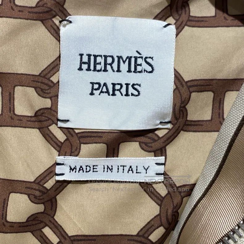 Hermes Hermes Beige Lining Monogrammed Down Jacket Size XXS / US 00 / IT 34 - 3 Thumbnail