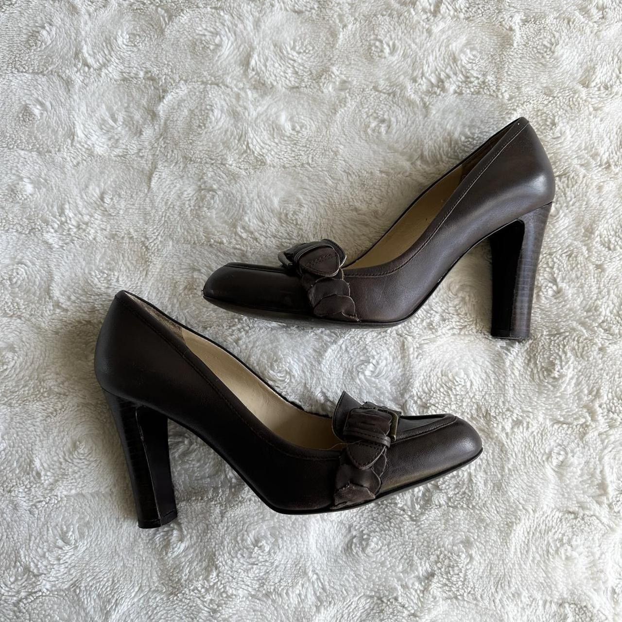 Lauren Ralph Lauren Vintage Ralph Lauren LRL Heels Pumps Womens 7.5 Brown 3.75” Size US 7.5 / IT 37.5 - 2 Thumbnail