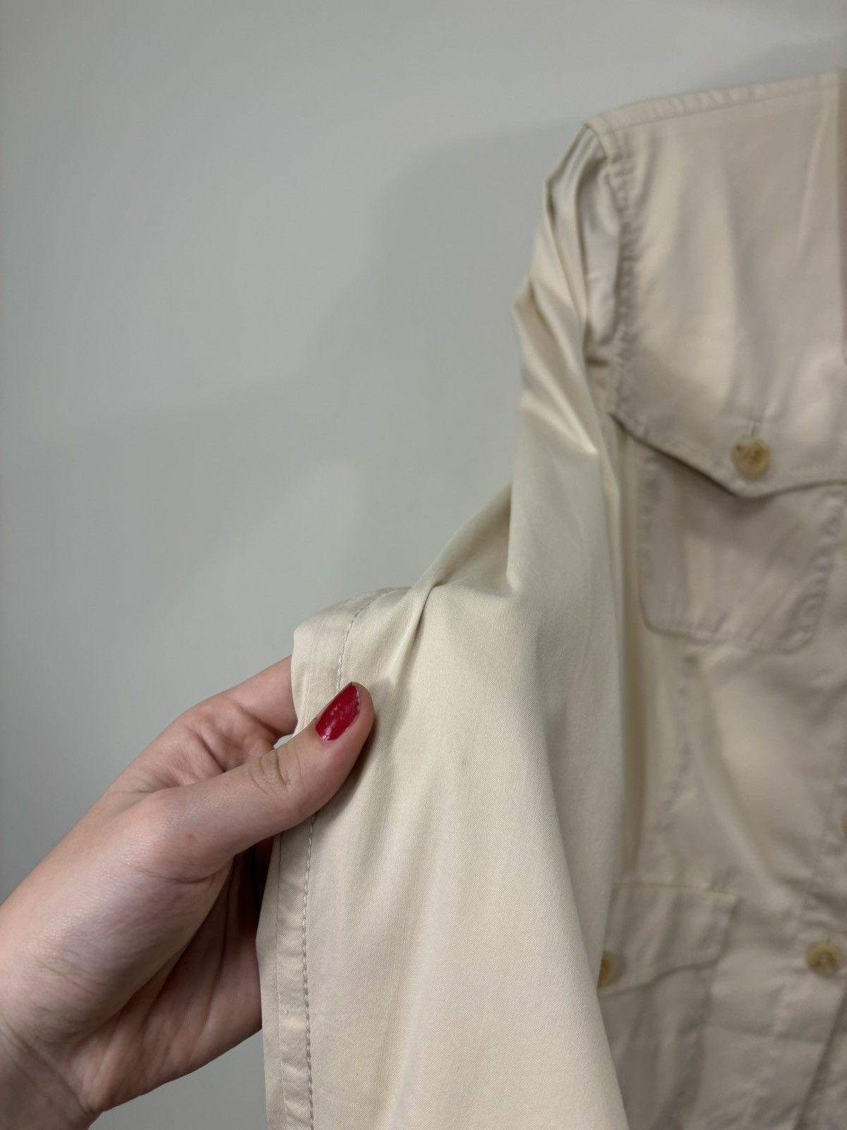 Prada Prada Women’s Cream Multipocket Cotton Nylon Collared Jacket Size M / US 6-8 / IT 42-44 - 12 Thumbnail