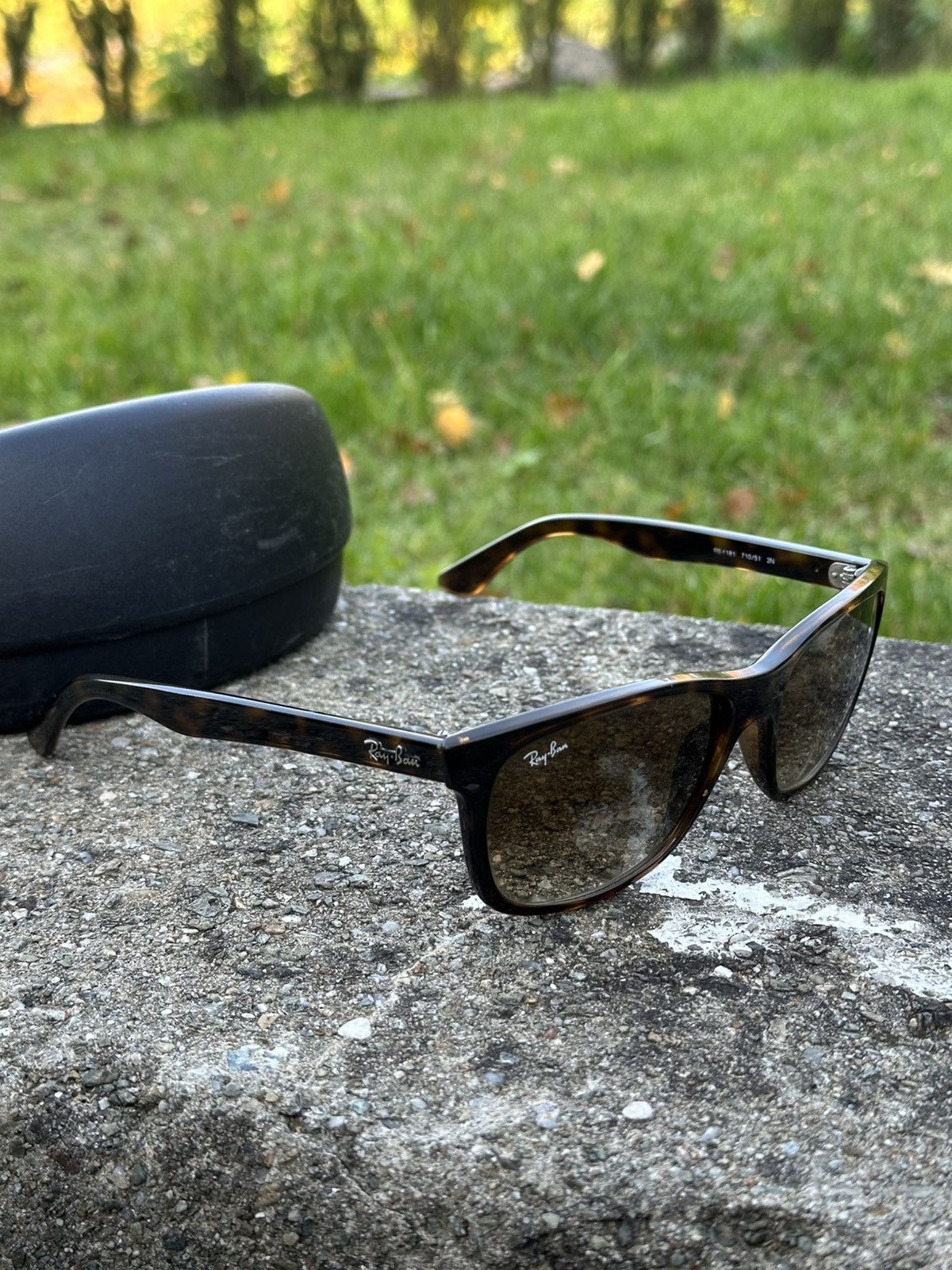RayBan Vintage RayBan Sunglasses RB4181 Brown Size ONE SIZE - 1 Thumbnail