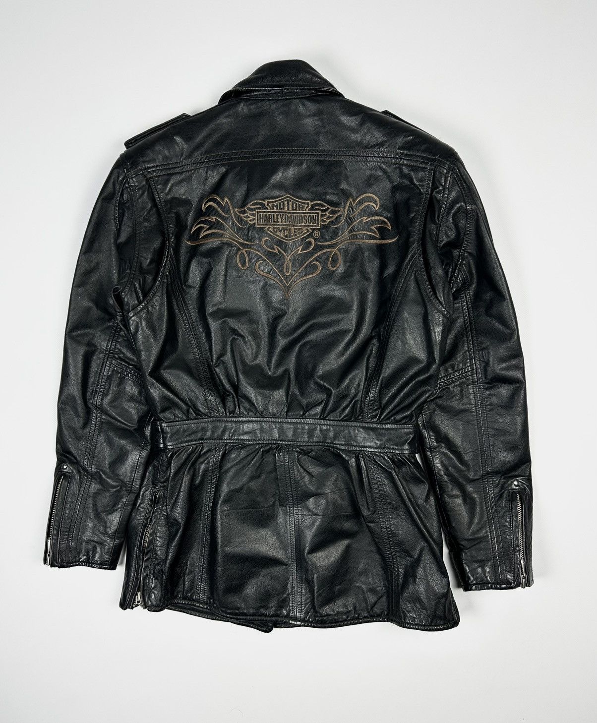 Harley Davidson × Vintage Harley Davidson vintage leather jacket Size S / US 4 / IT 40 - 3 Thumbnail