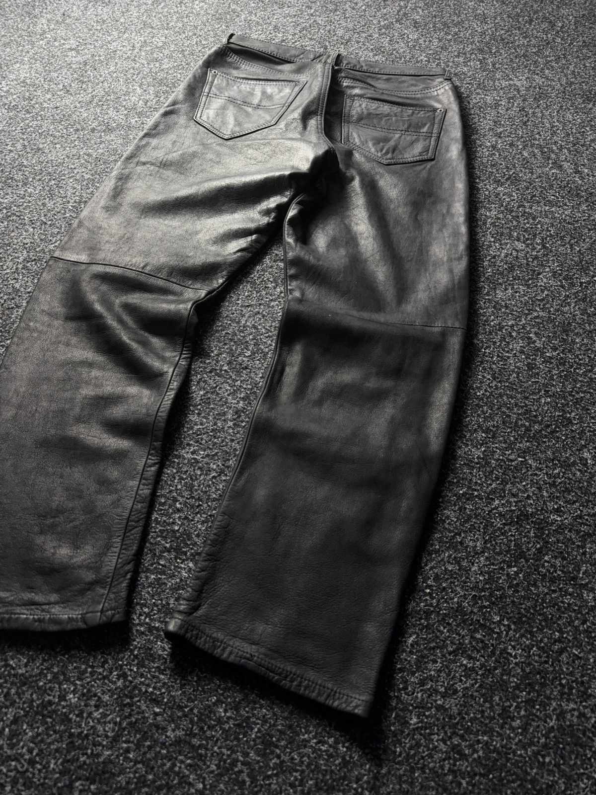 Y2K Vintage Leather Pants Opium Style Alt Biker USA Rare
