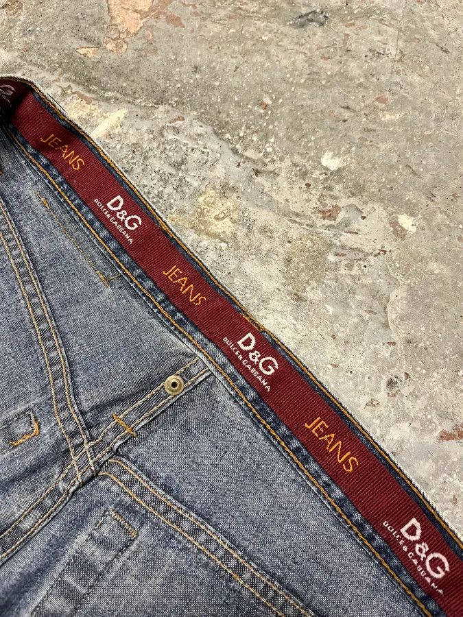 Dolce & Gabbana × Vintage AW2003 Dolce & Gabbana Raw Blue Faded Denim Jeans Size US 30 / EU 46 - 8 Thumbnail