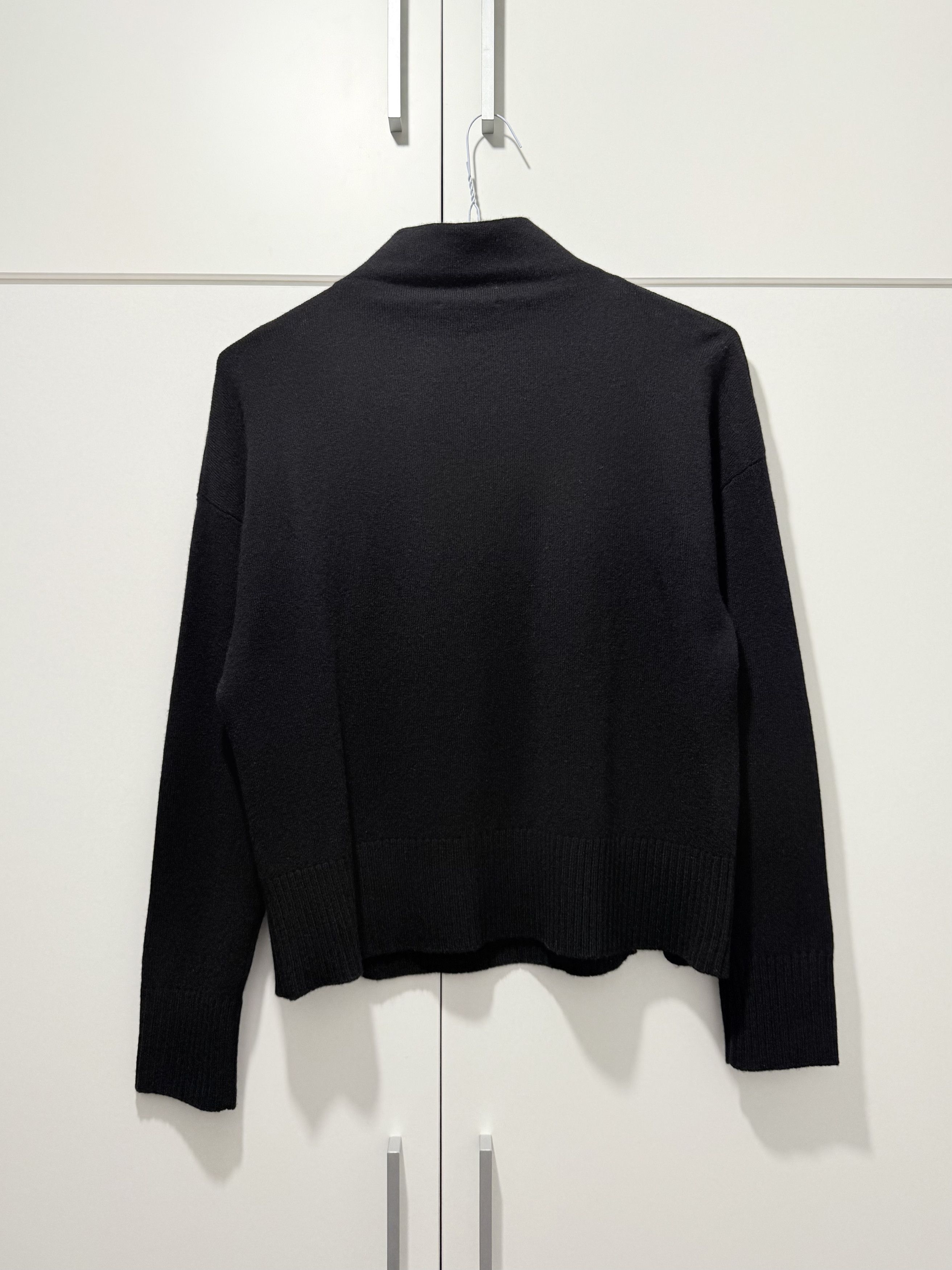 Other Women's Claudia Strater Virgin Wool Black Knit Sweater (M) Size M / US 6-8 / IT 42-44 - 3 Thumbnail