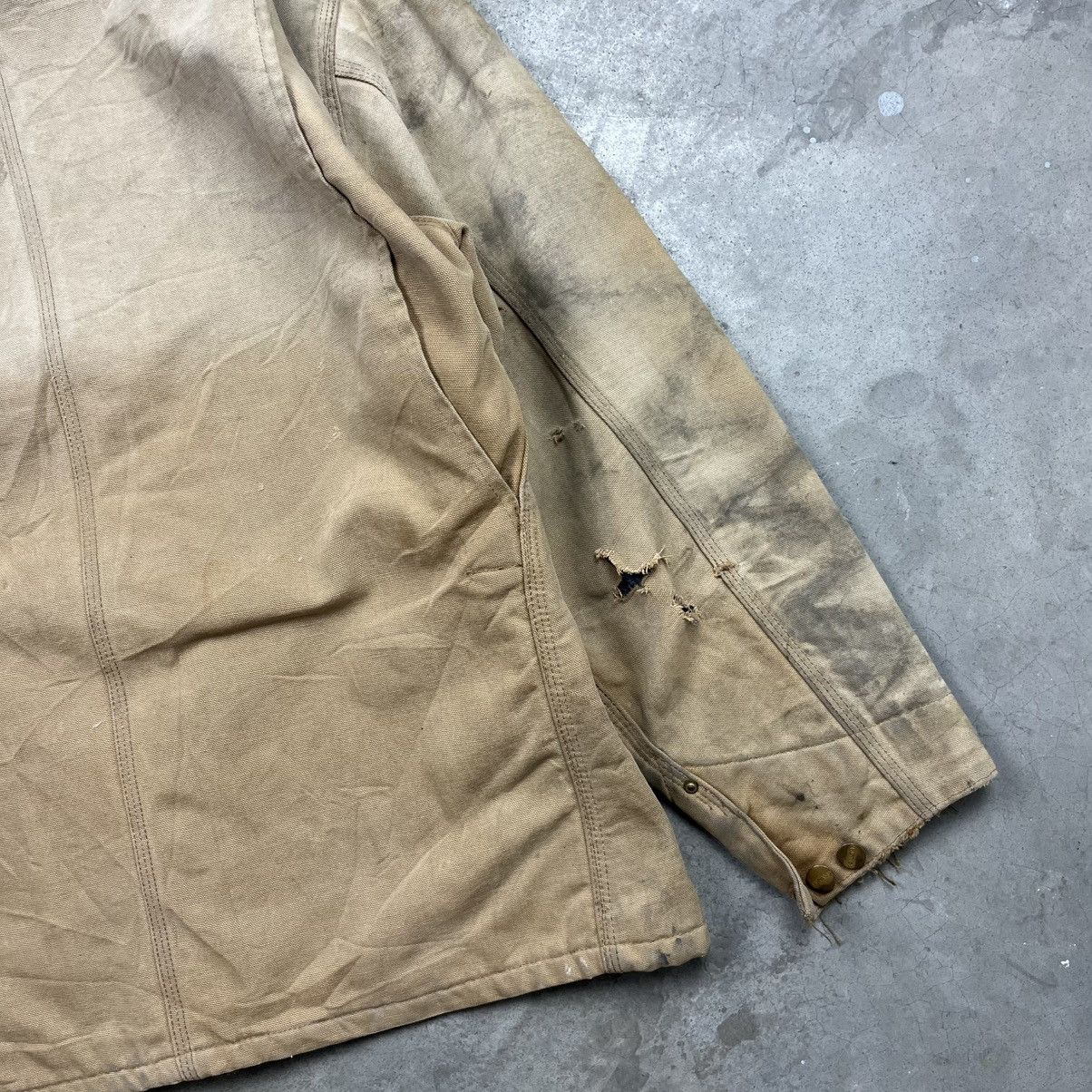 Carhartt 1990s carhartt chore jacket heavily distressed Size US XL / EU 56 / 4 - 22 Thumbnail