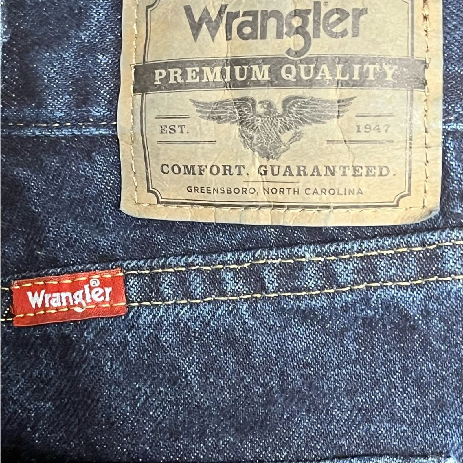 Wrangler Wrangler Indigo Blue Straight Jeans 48x30 Regular Fit Size US 44 / EU 60 - 3 Thumbnail