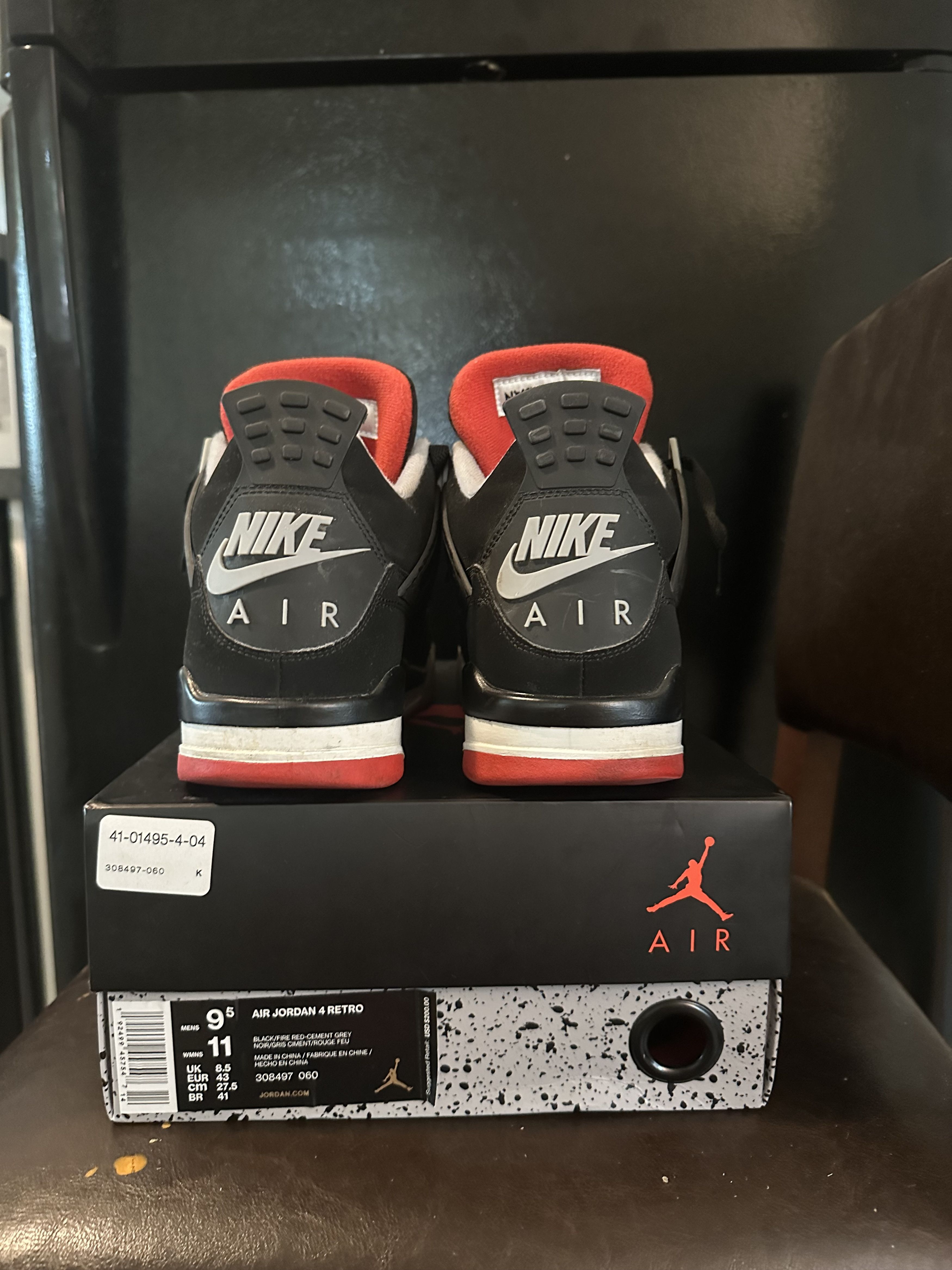 Jordan Brand Air Jordan Retro 4 Bred Size US 9.5 / EU 42-43 - 6 Thumbnail