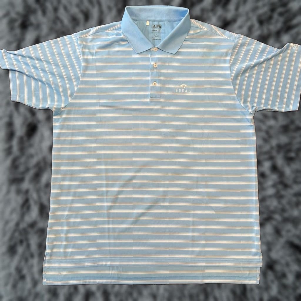 Adidas Adidas Golf Trump National Doral Polo Shirt Men’s Size XL Blue White Striped Size US XL / EU 56 / 4 - 1 Thumbnail
