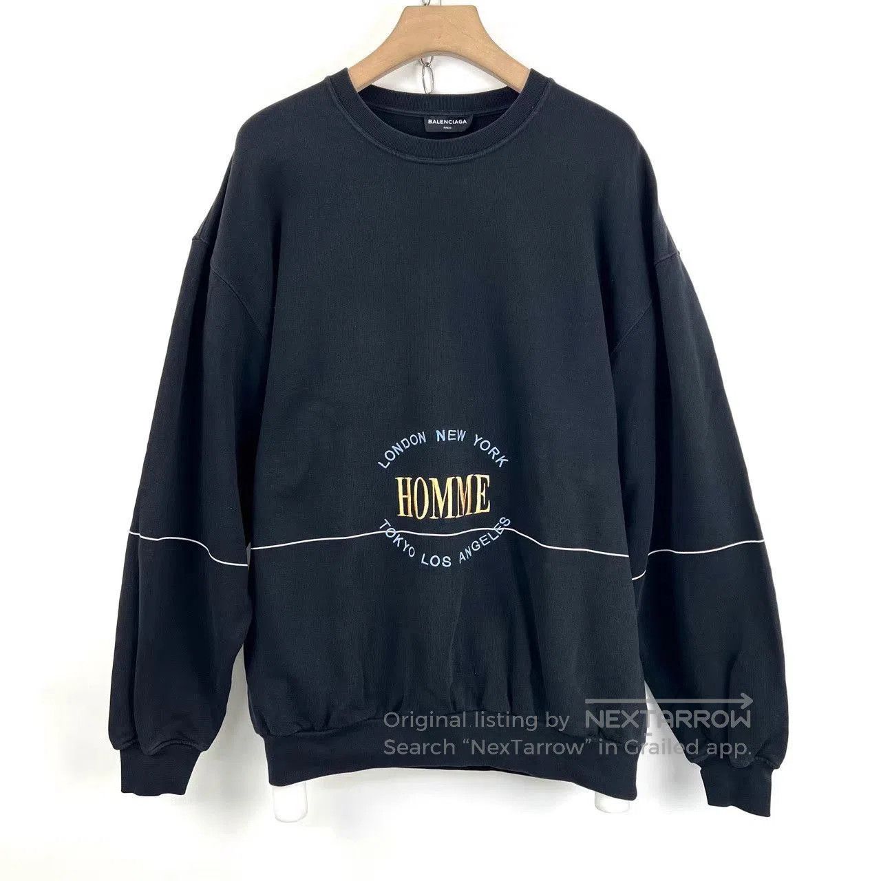 Balenciaga Black Long Sleeve Sweatshirt with City Print. Size US M / EU 48-50 / 2 - 1 Thumbnail