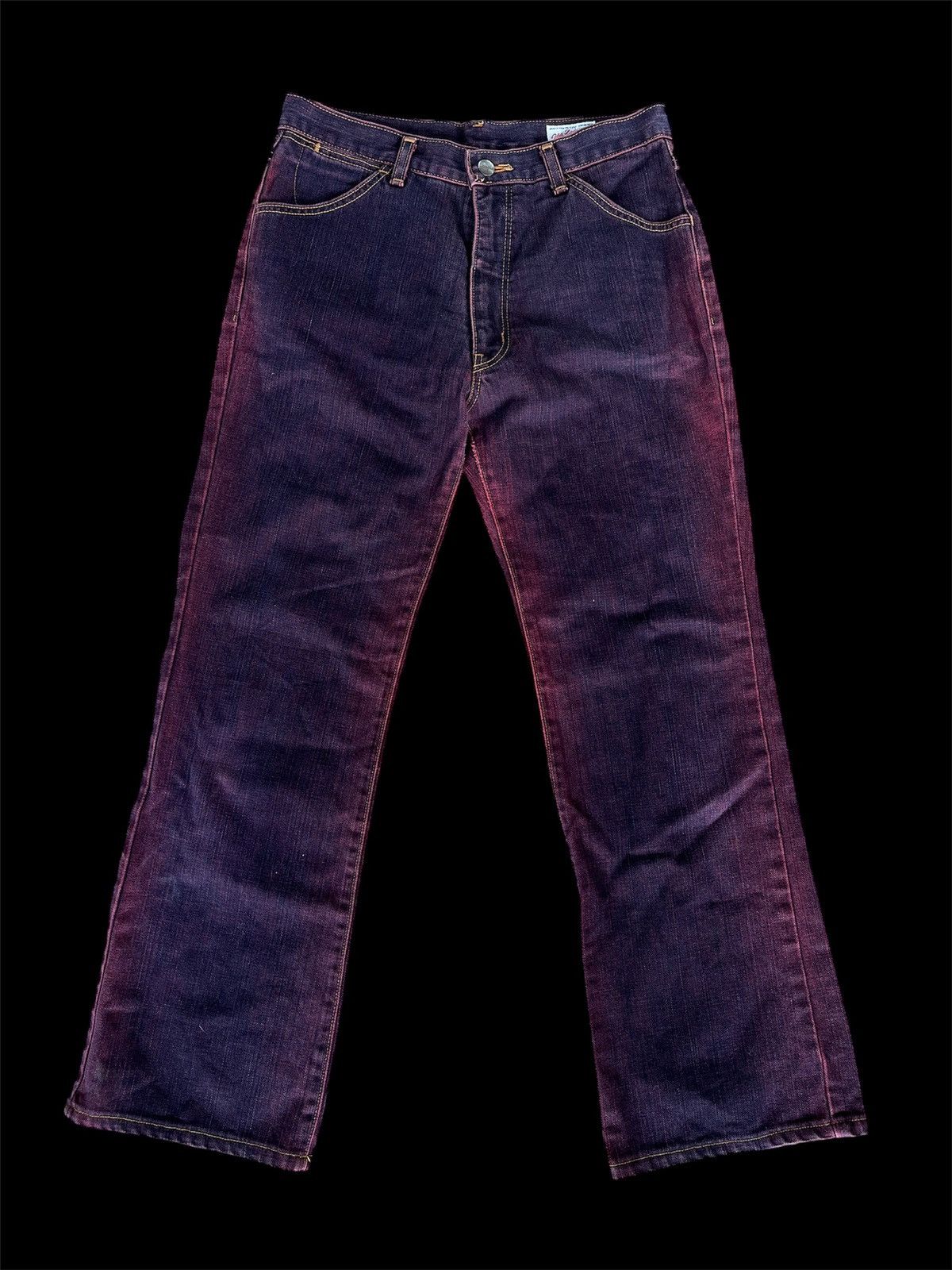 Hysteric Glamour × Japanese Brand × Wrangler Flare Crazy Purplewash Wrangler Denim Size US 29 - 1 Thumbnail
