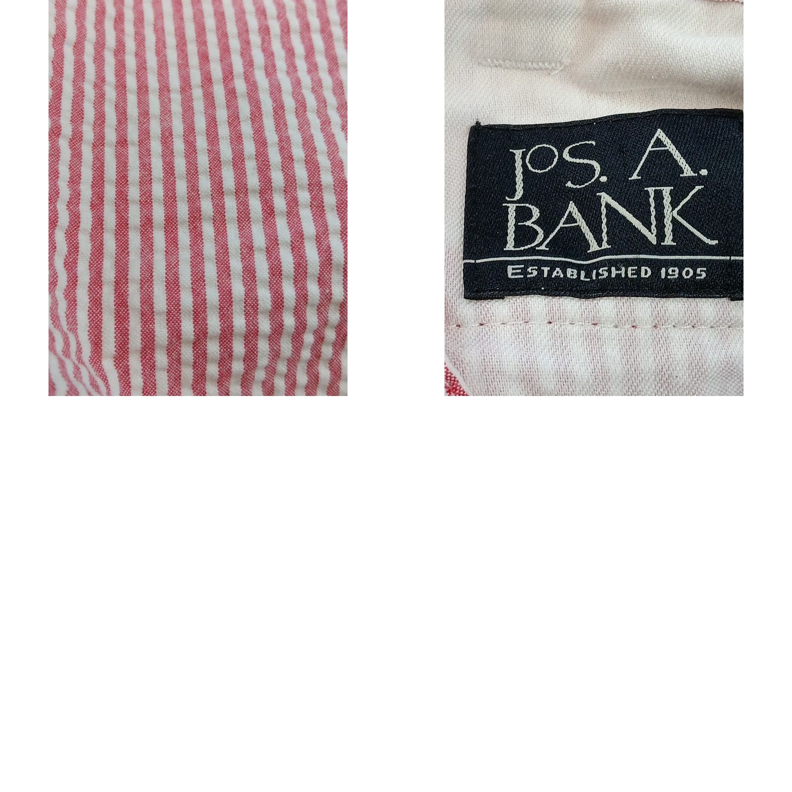Jos. A. Bank VINTAGE Jos A Bank Seersucker Shorts Men 38 Waist Red White Striped Pleated GUC Size US 38 / EU 54 - 9 Thumbnail