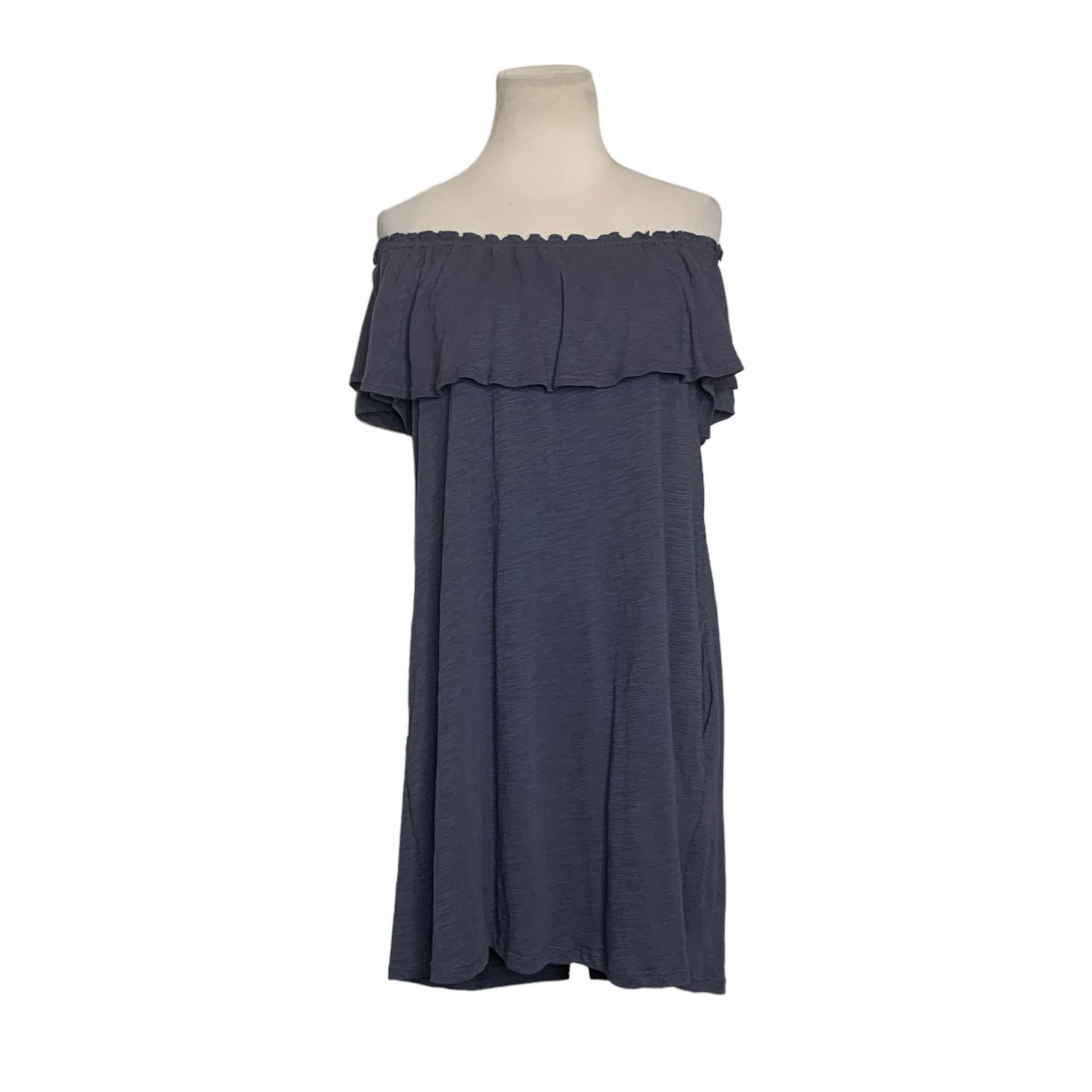 Drew Drew Smokey Gray Off Shoulder Mini Shift Dress Size M Size M / US 6-8 / IT 42-44 - 11 Thumbnail