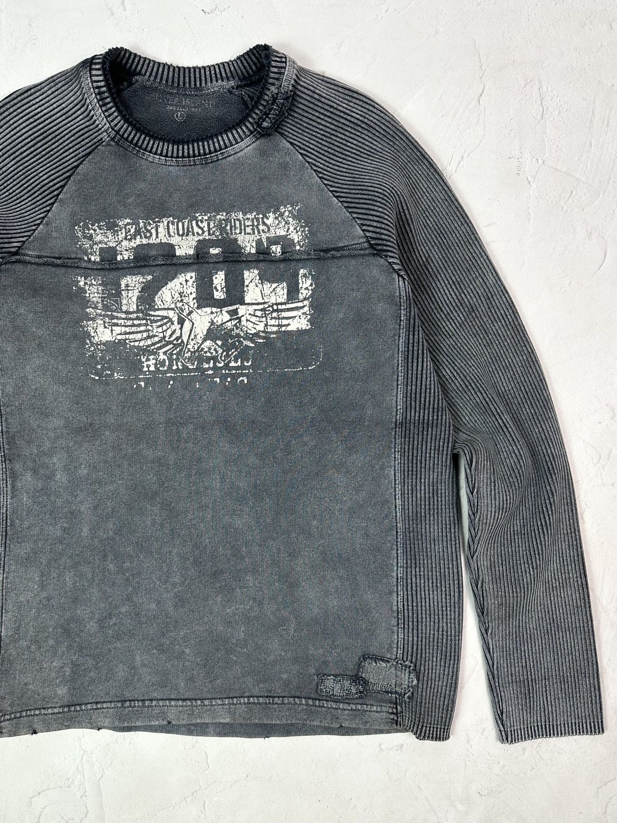 Vintage Vintage Diesel Style Ribbed Printed Sweater Size US L / EU 52-54 / 3 - 3 Thumbnail