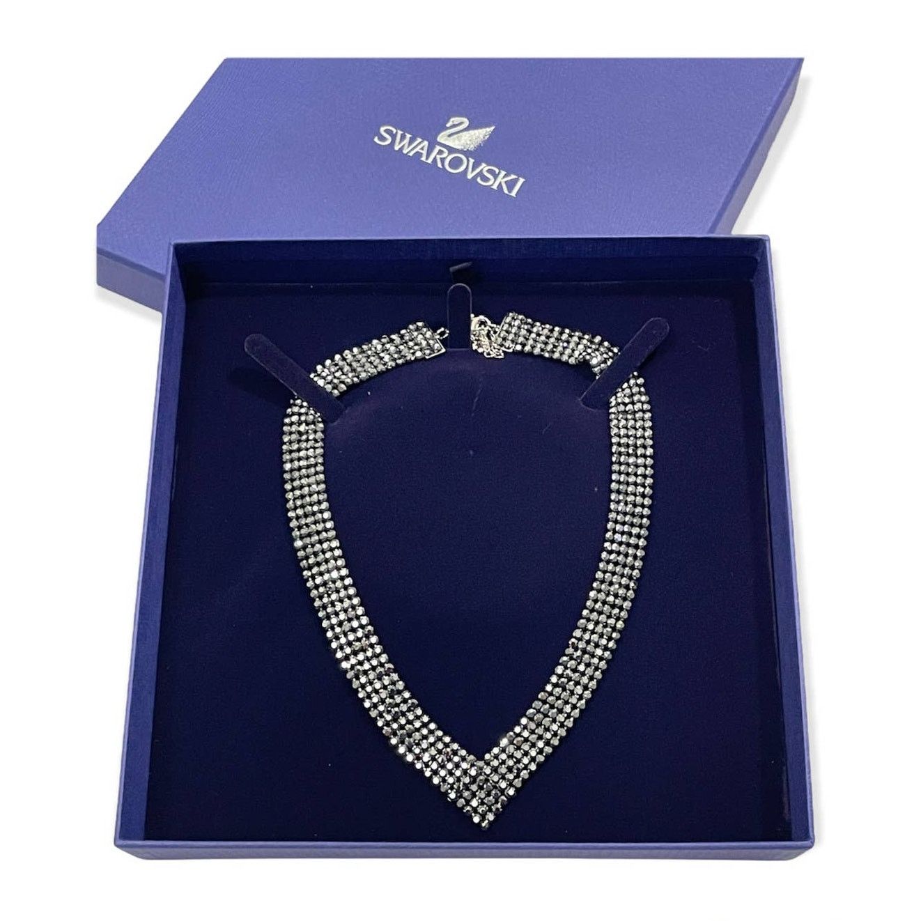 Swarovski Swarovski Fit Rhodium-Plated Stainless Steel Black Necklace Size ONE SIZE - 3 Thumbnail