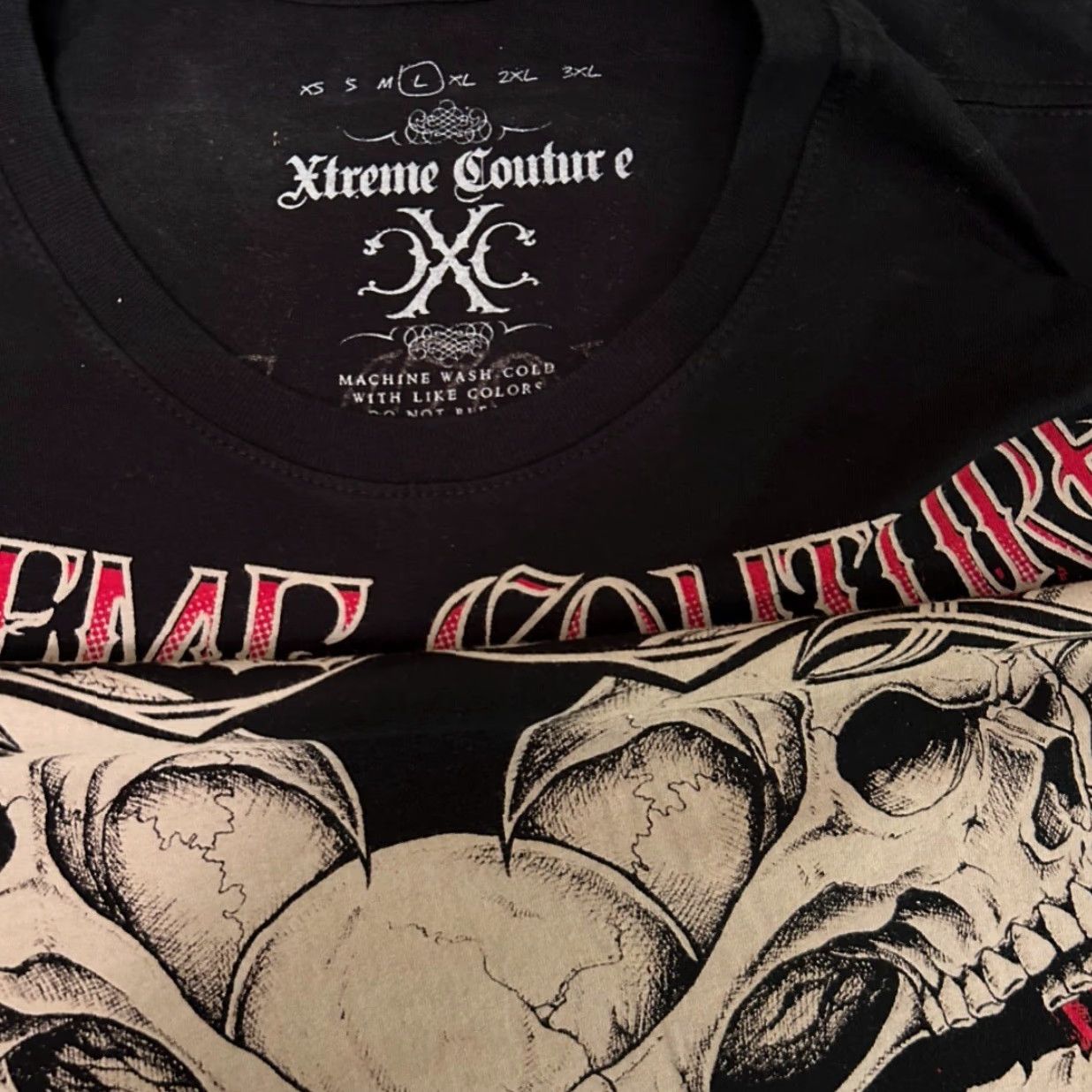 Vintage VINTAGE Xtreme Couture MMA Skull Wings Grunge Punk VTG Shirt Mens L Black 90s Y2K Punk Grunge Hip Hop Biker Size US L / EU 52-54 / 3 - 3 Thumbnail