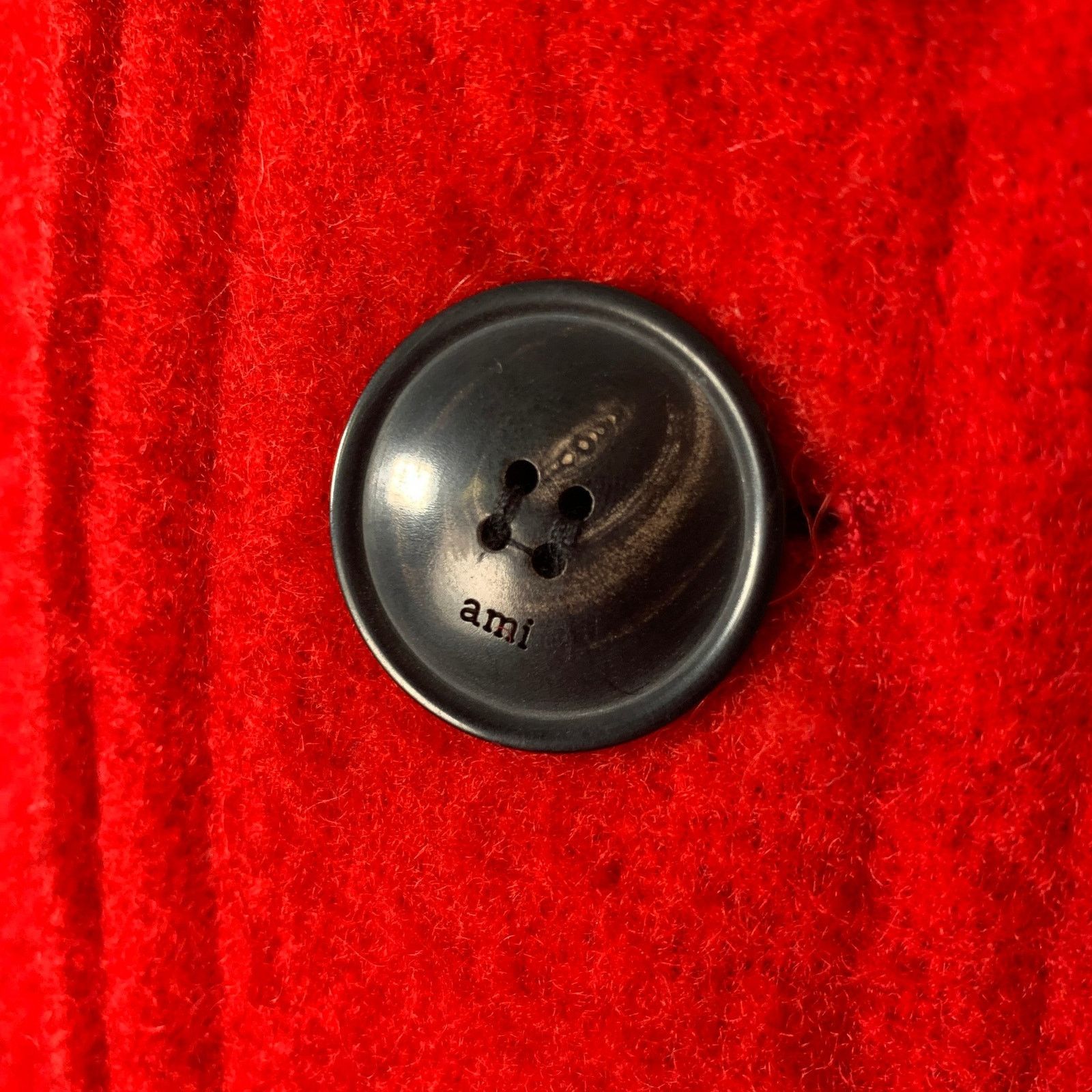 AMI AMI by ALEXANDRE MATTIUSSI S Red Textured Virgin Wool Coat Size US S / EU 44-46 / 1 - 6 Thumbnail