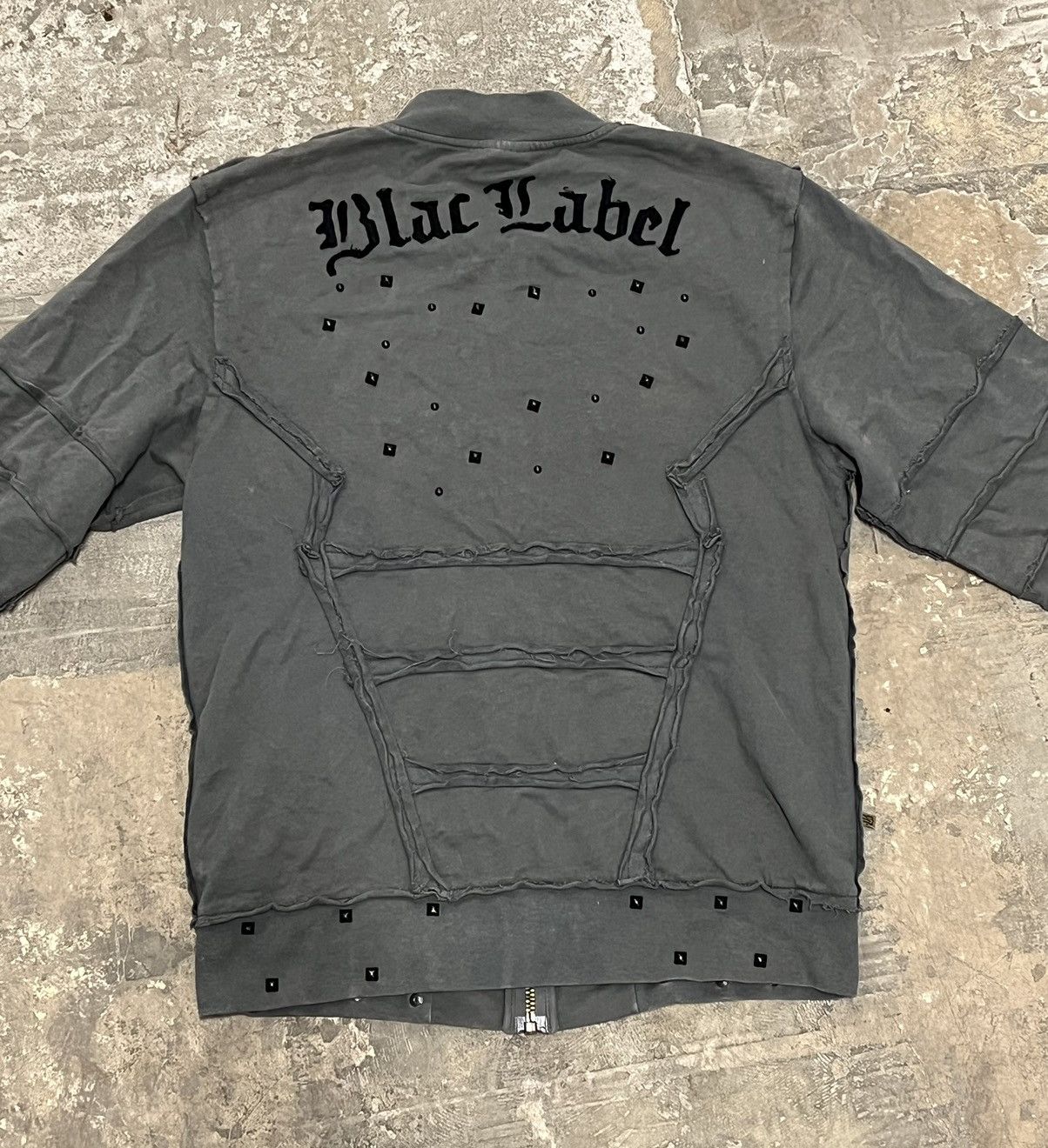 Black Label × Vintage Crazy rare y2k affliction style black label grunge zip up Size US L / EU 52-54 / 3 - 7 Thumbnail
