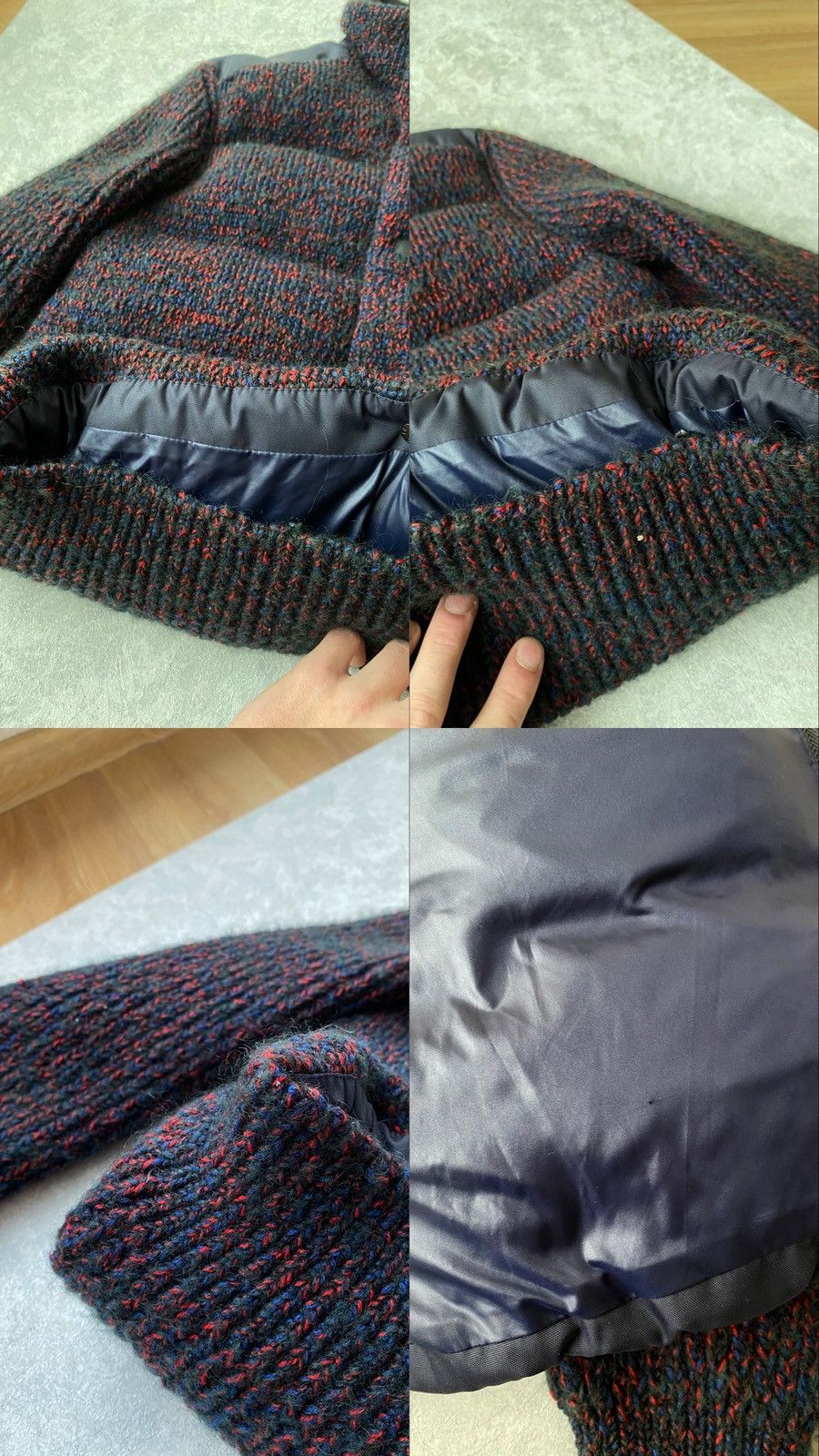 Moncler Moncler Grenoble $4500 Hybrid Tweed Knit Down Jacket Size US XL / EU 56 / 4 - 23 Thumbnail