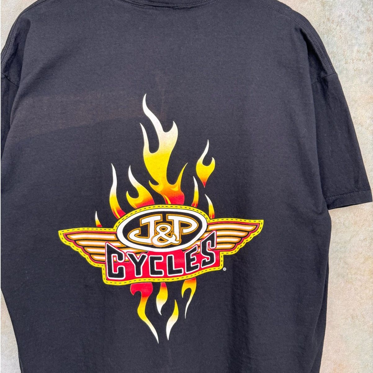 Vintage VTG 90s J&P Motorcycles Flame Biker T Shirt Sz XL Black Size US XL / EU 56 / 4 - 5 Thumbnail