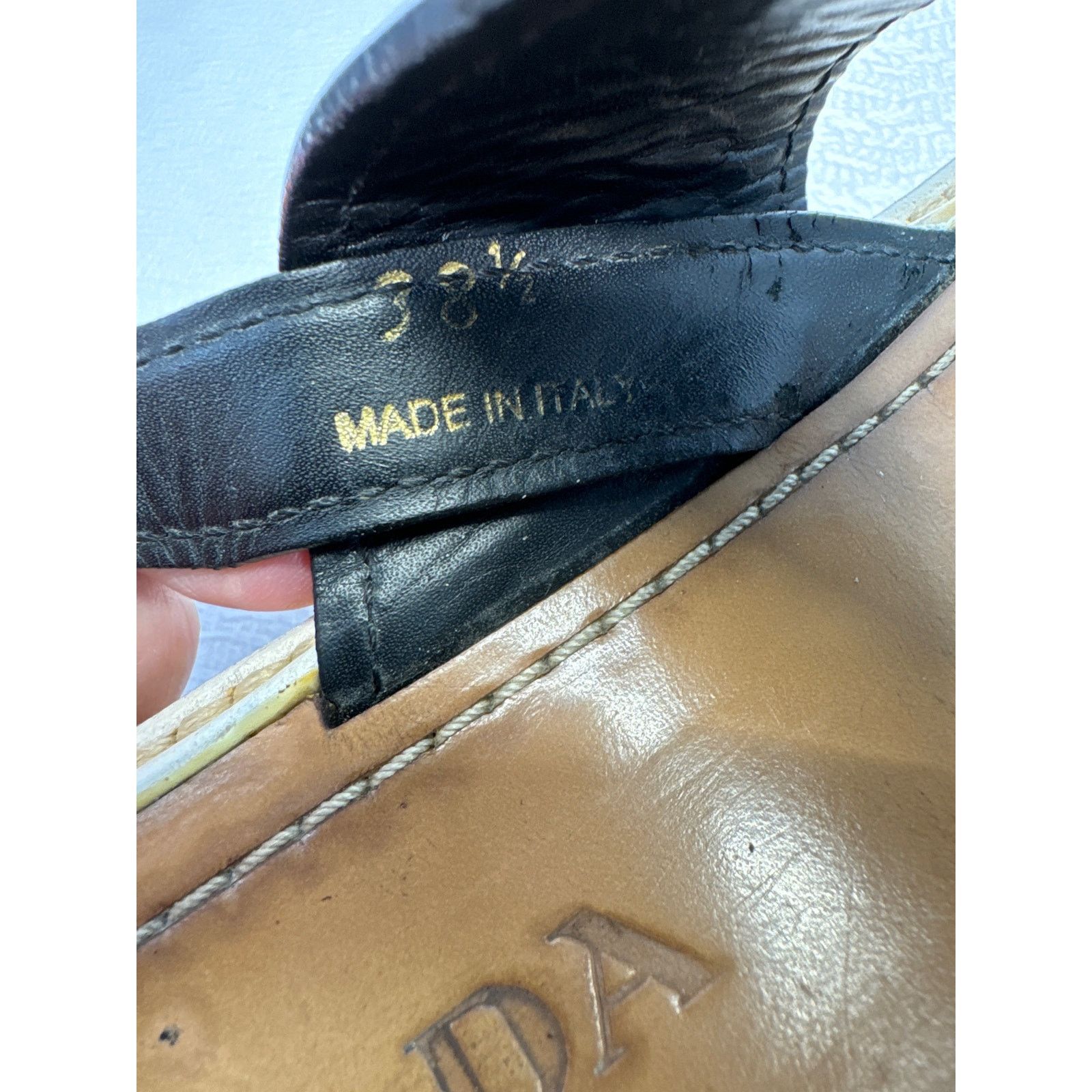 Prada Prada Black Espadrille Platform Sandals women sz 38.5 US 8 Size US 8 / IT 38 - 6 Thumbnail