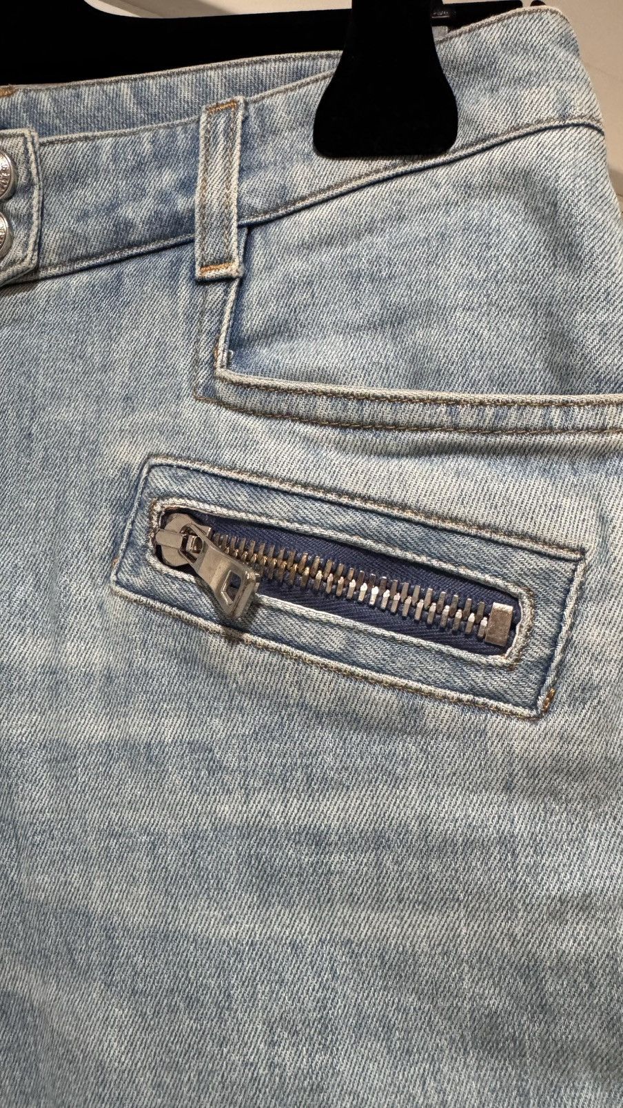 Balmain Balmain Women’s Zippered Biker Jeans Size 26" / US 2 / IT 38 - 3 Thumbnail
