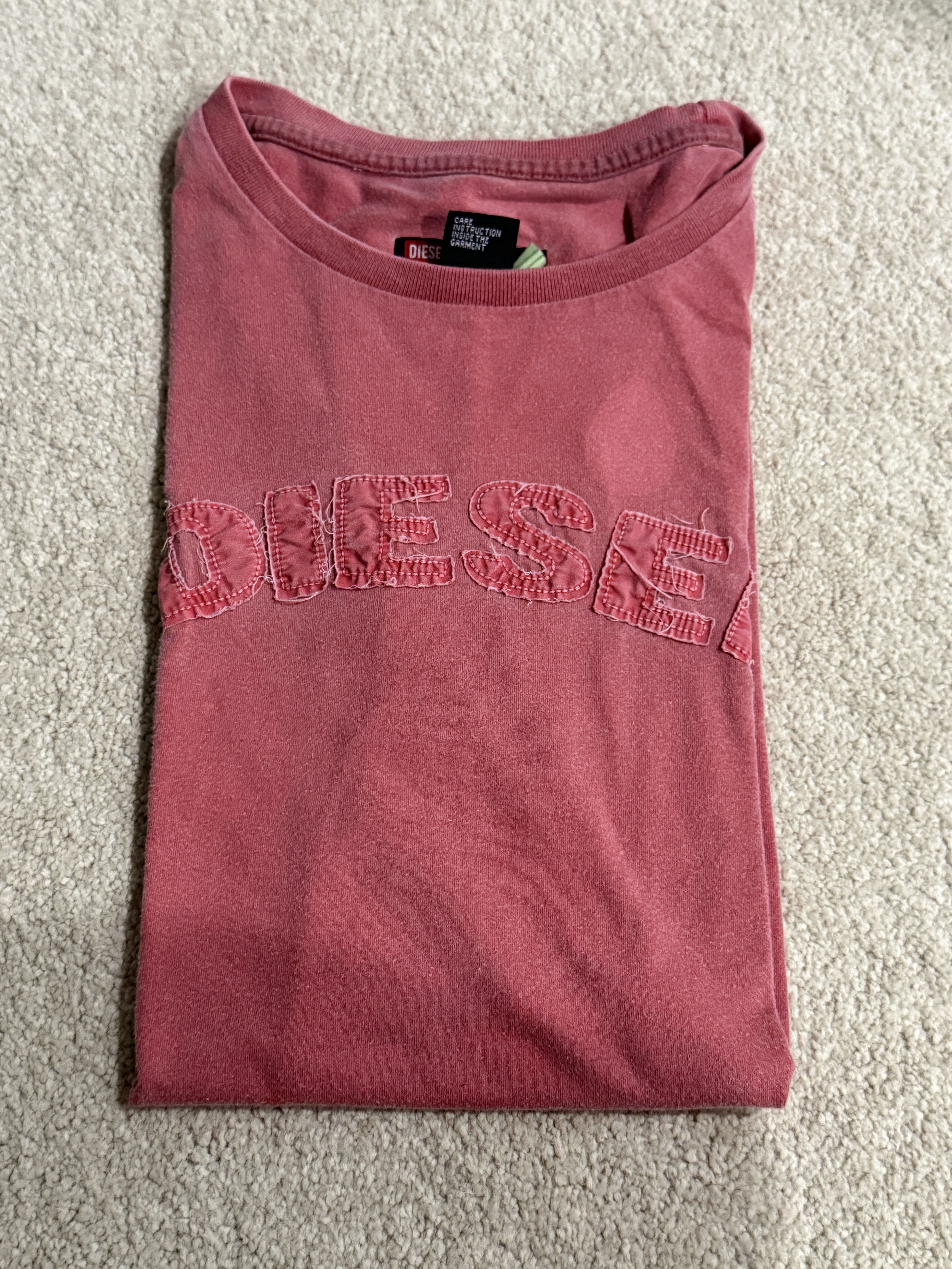 Diesel Diesel Men's Large Used Logo Short Sleeve Cotton Tee Shirt Size US L / EU 52-54 / 3 - 1 Thumbnail