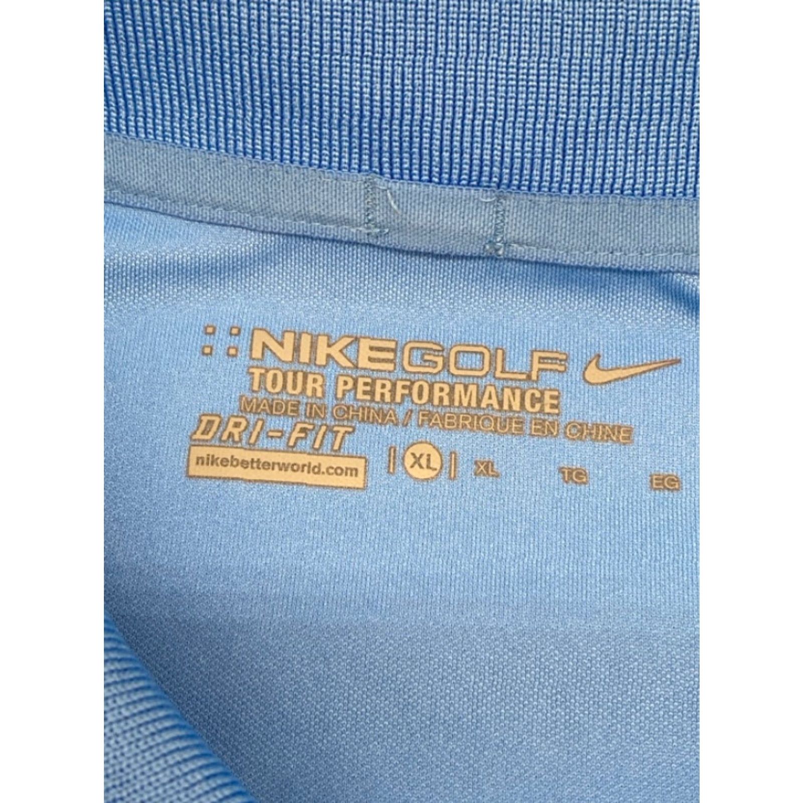 Nike Nike Golf Polo Shirt Mens XL Tour Dri-Fit Blue - 509167-412 - Short Sleeve, Button Placket, Logo, Knit 100% Polyester, Regular Fit, Collared, Golf Size US XL / EU 56 / 4 - 4 Thumbnail