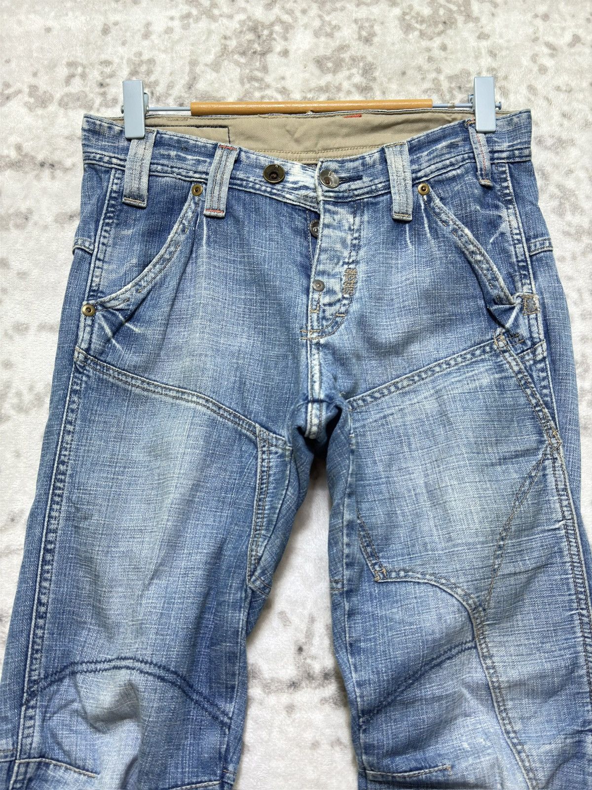 G-Star Vintage G-Star RAW Flared Patchwork Knee Statement Denim Size US 30 / EU 46 - 3 Thumbnail