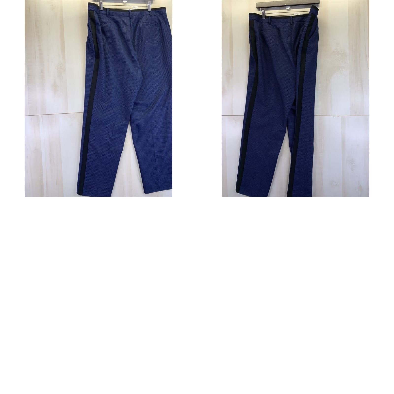 Vintage Ashley Stewart Jacquard Tweed Blue Trouser Pant Womens 14 NWT-9832 Size 36" / US 14 / IT 50 - 8 Thumbnail