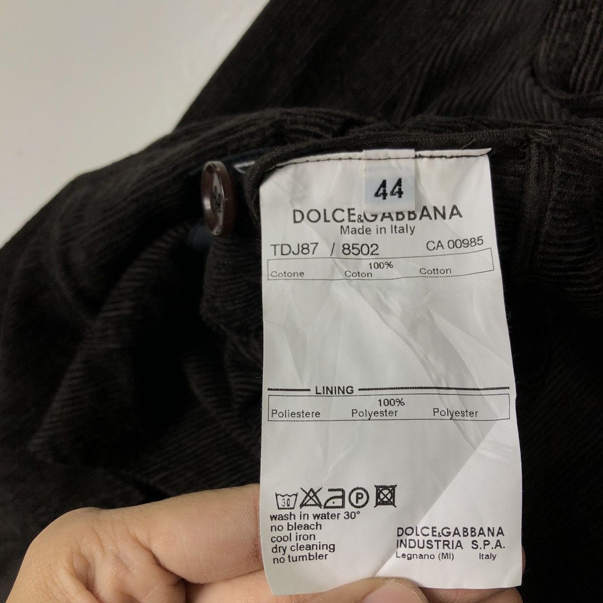 Dolce & Gabbana 🔥Iconic Black - Corduroy Jacket Double Breast Work Style Size US S / EU 44-46 / 1 - 14 Thumbnail
