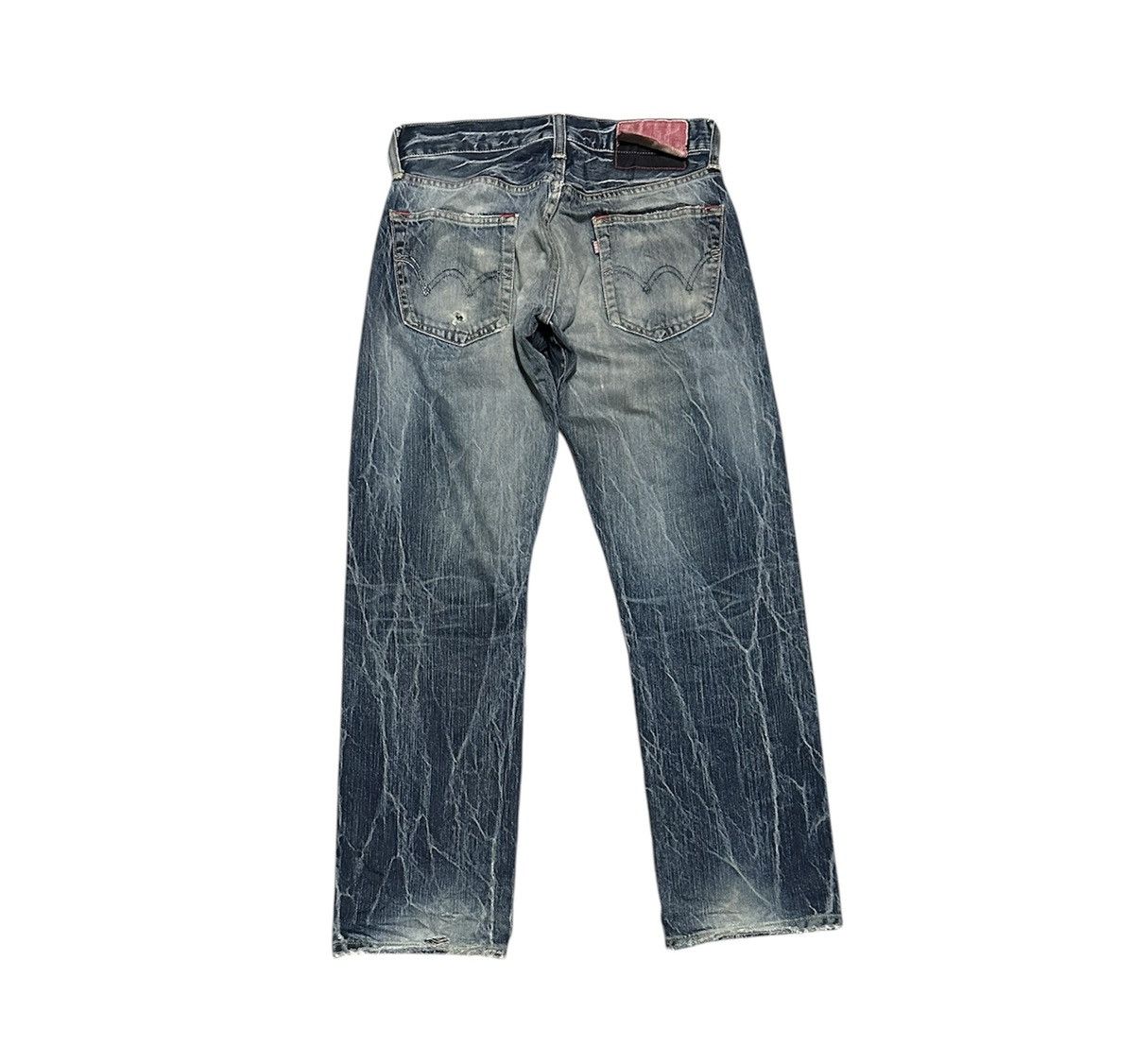 Edwin Vintage Edwin 504 Straight Leg Jeans Distressed Size US 31 - 5 Thumbnail
