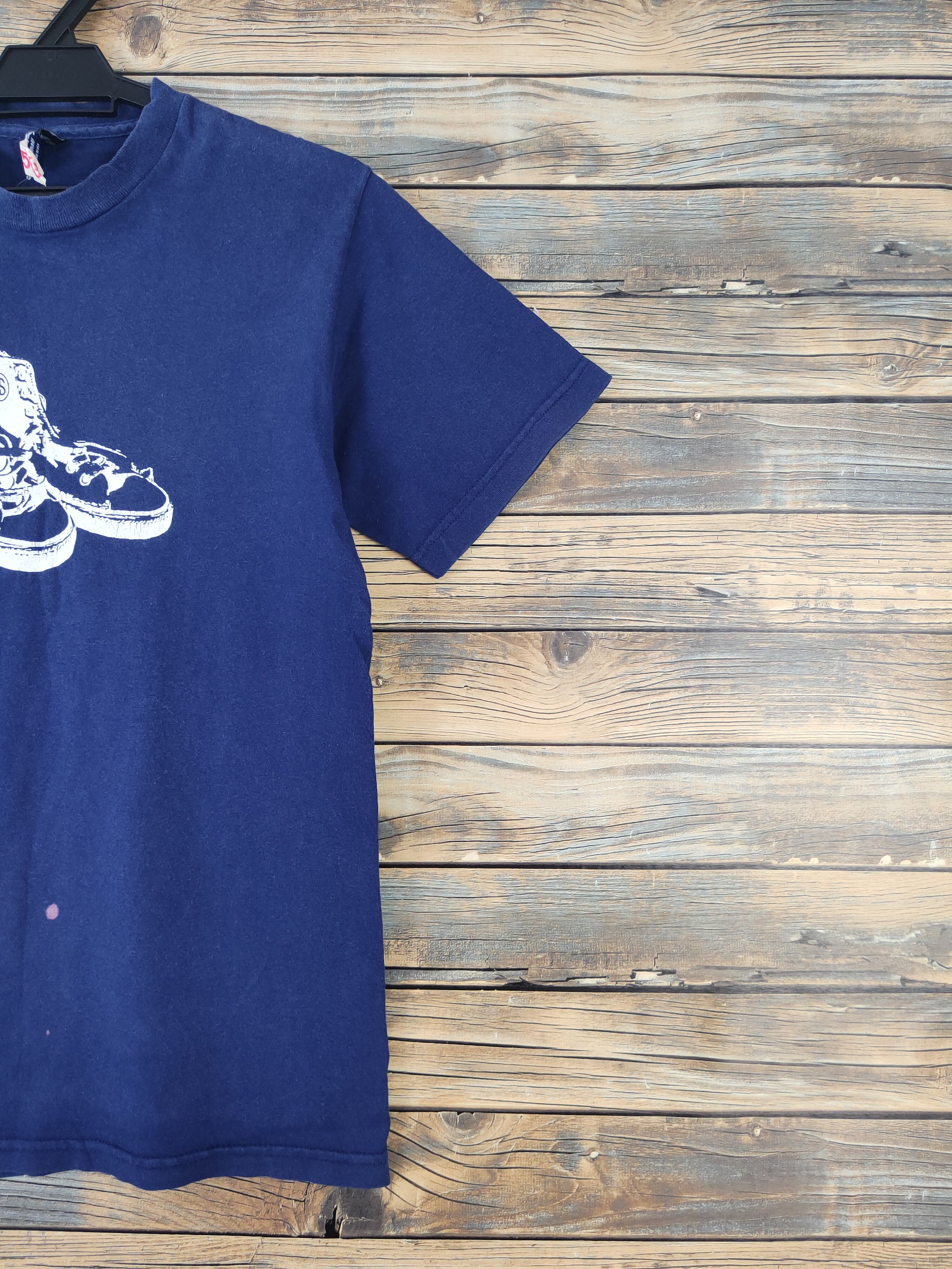 Stussy DL Stussy Blue pair shoe Short Sleeve T-shirt #563 Size US S / EU 44-46 / 1 - 5 Thumbnail