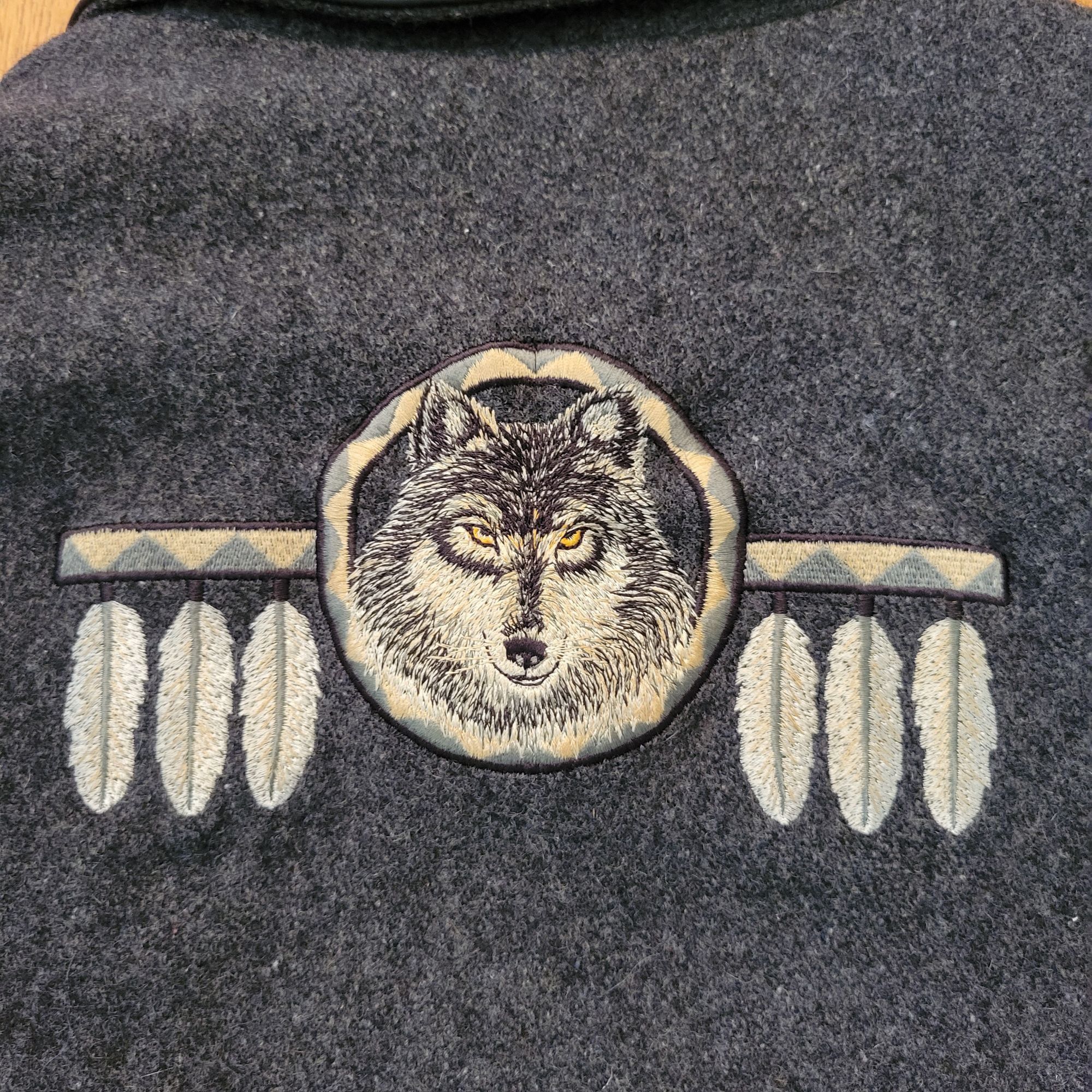 Vintage Mid West Garment L Wool Blend Charcoal Gray Bomber Jacket Em Size US L / EU 52-54 / 3 - 11 Thumbnail