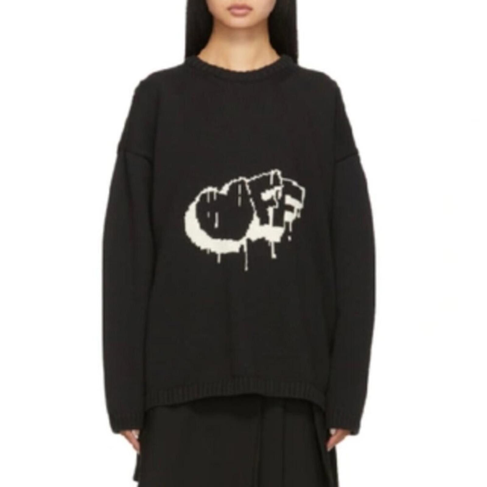 Off-White OFF-WHITE Archival FW19 Graffiti Arrow Sweater Virgil Abloh Size M / US 6-8 / IT 42-44 - 1 Thumbnail
