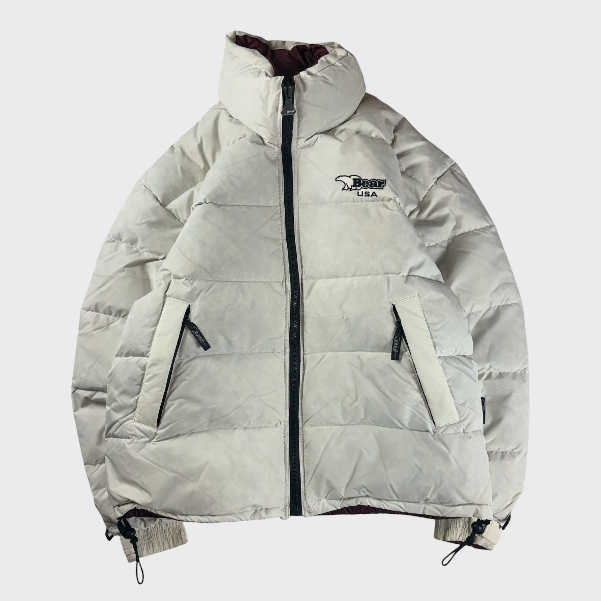 Vintage Baar 90s Down Jacket White Size 2XL Size US XXL / EU 58 / 5 - 1 Thumbnail