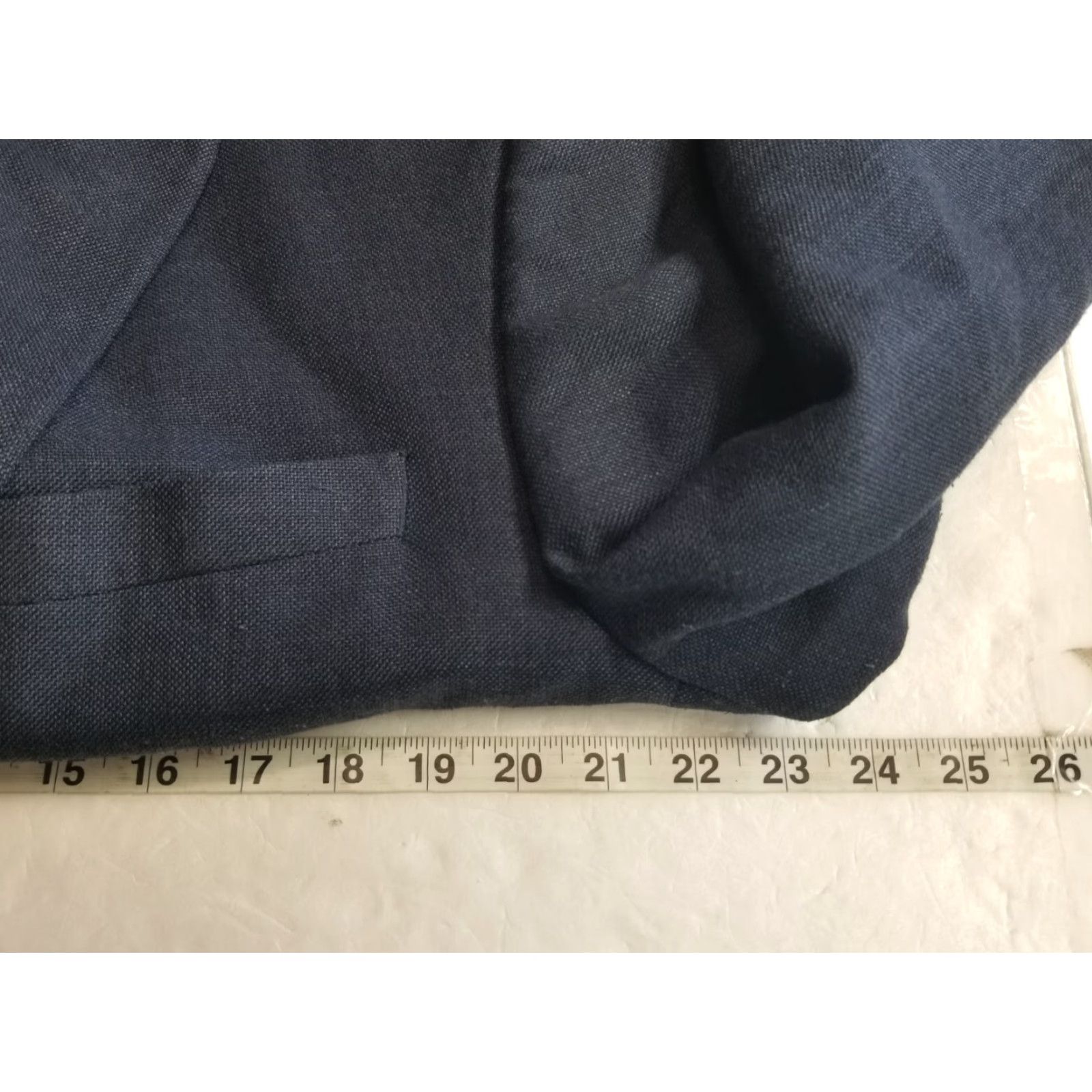 Vintage MICHAEL Michael Kors Men Blazer Solid Blue Linen Blend 42L 2-Button Size 42R - 4 Thumbnail