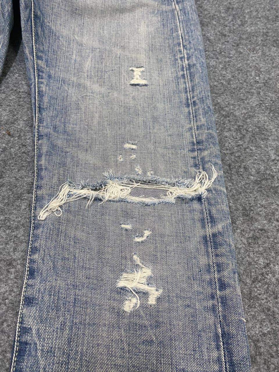 Polo Ralph Lauren Vintage 90s Ralph Lauren Slim Skinny Distressed Denim Size US 31 - 11 Thumbnail