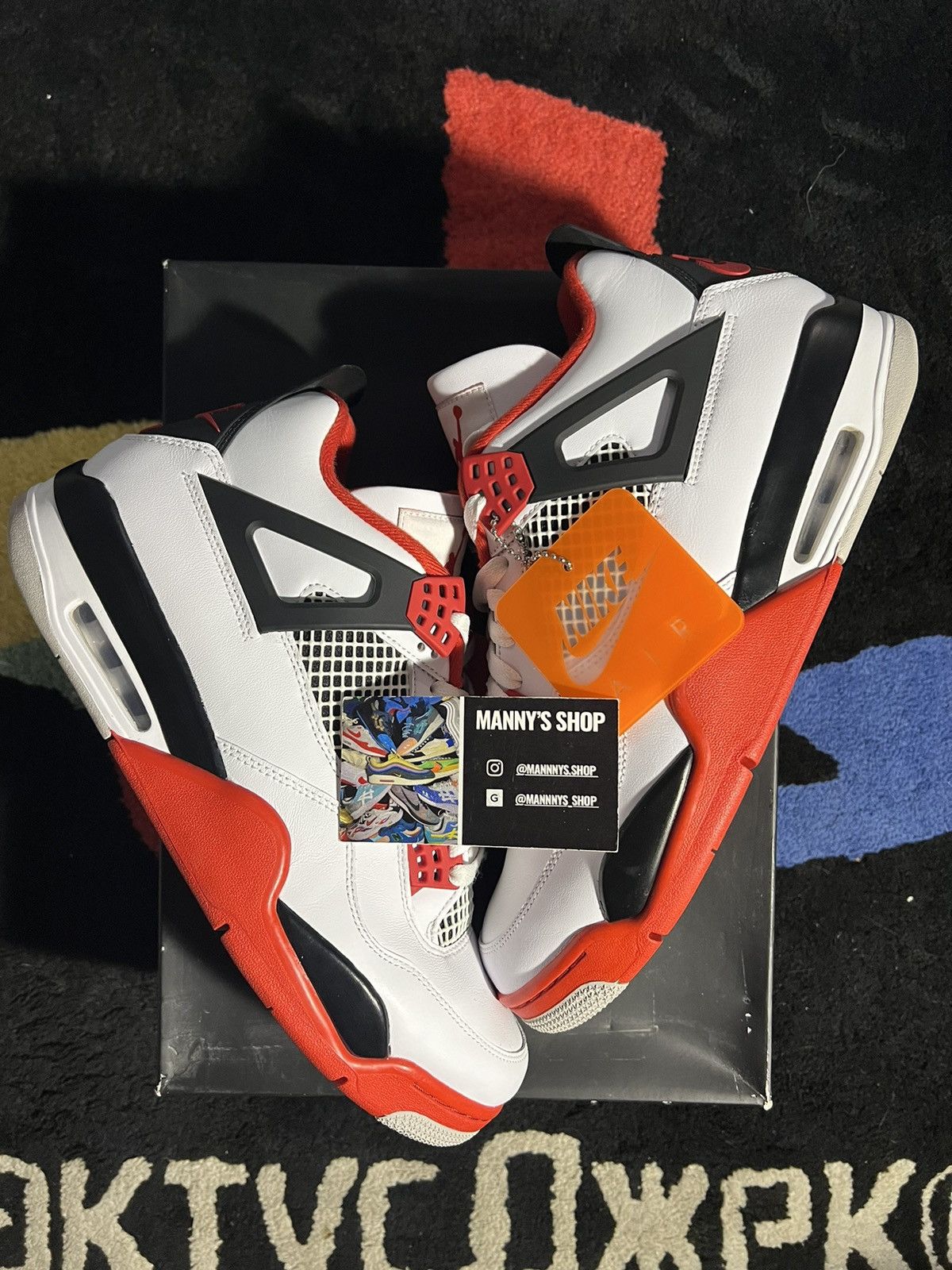 image of Jordan Brand 4 “Fire Red” (2020) Shoes in White, Men's (Size 12)