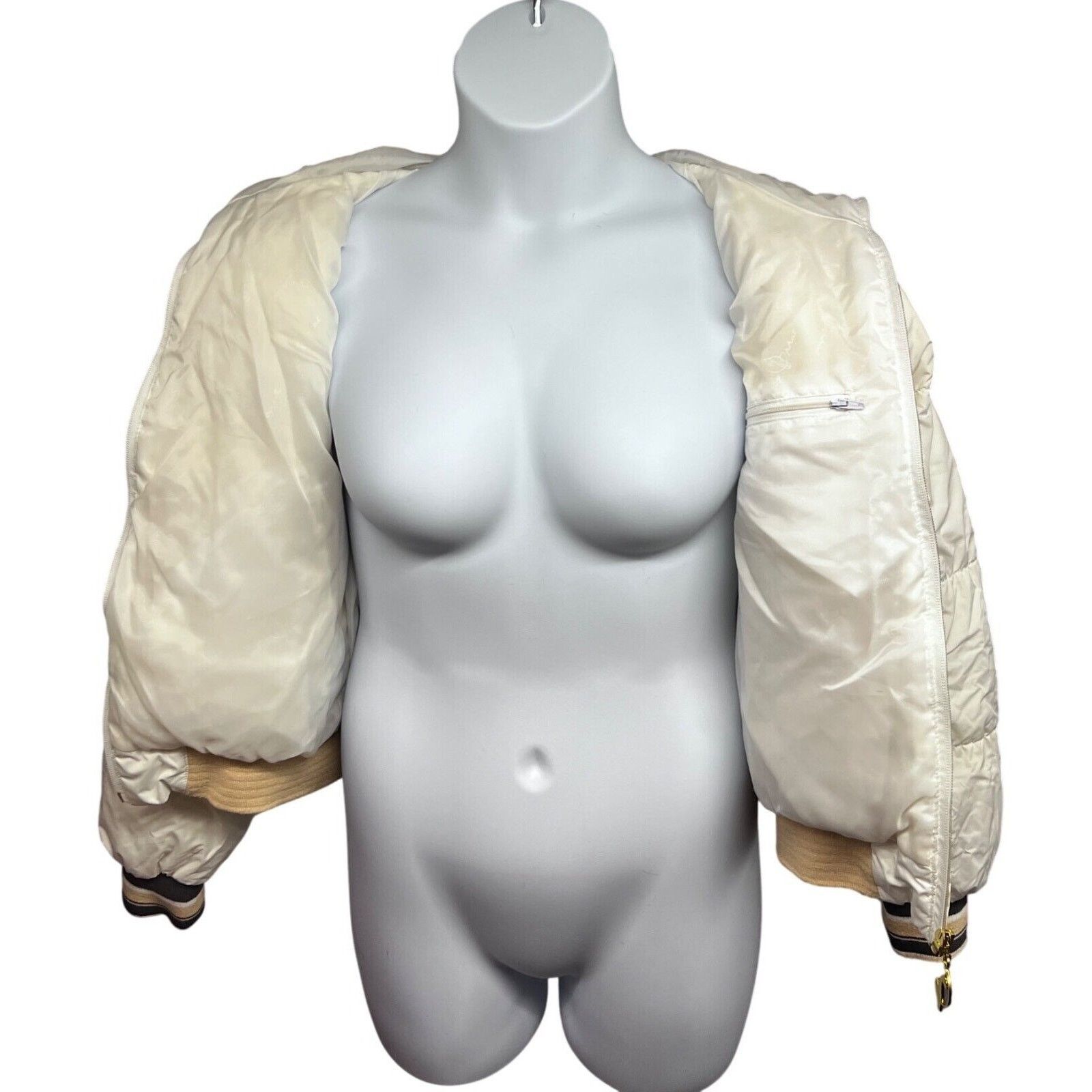 Vintage Baby Phat White Down Puffer Zip Hood Vintage Jacket Medium Size M / US 6-8 / IT 42-44 - 6 Thumbnail