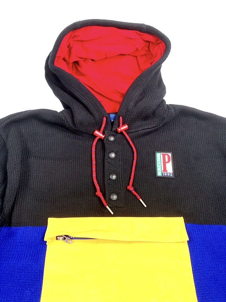 Polo Ralph Lauren POLO RALPH LAUREN COTTON RACING 1992 GRAPHIC HOODED SWEATER Size US XXL / EU 58 / 5 - 2 Thumbnail