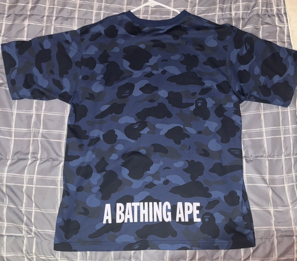 Bape RARE Bape Navy Color Camo Ape Head Relaxed Fit Tee Size US M / EU 48-50 / 2 - 2 Thumbnail