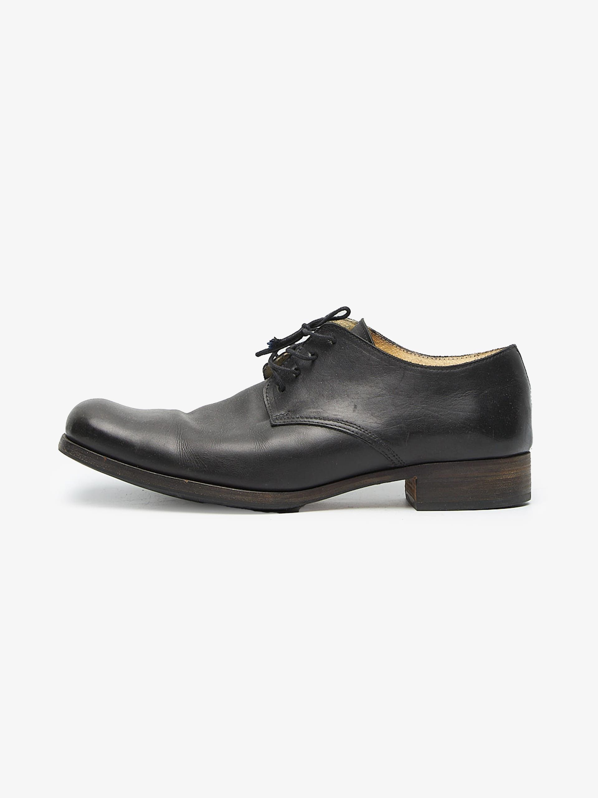 A1923 Black Leather Derby Shoes Size US 10 / EU 43 - 1 Thumbnail