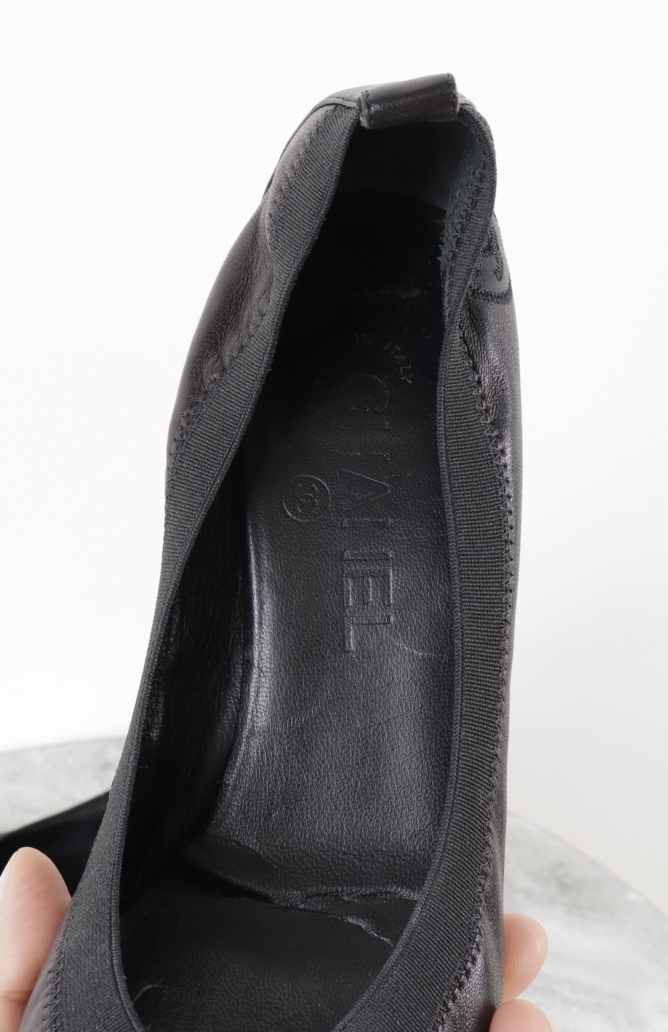 Chanel Chanel CC Logo Spirit Leather Stretch Black Heels Size US 9.5 / IT 39.5 - 12 Thumbnail
