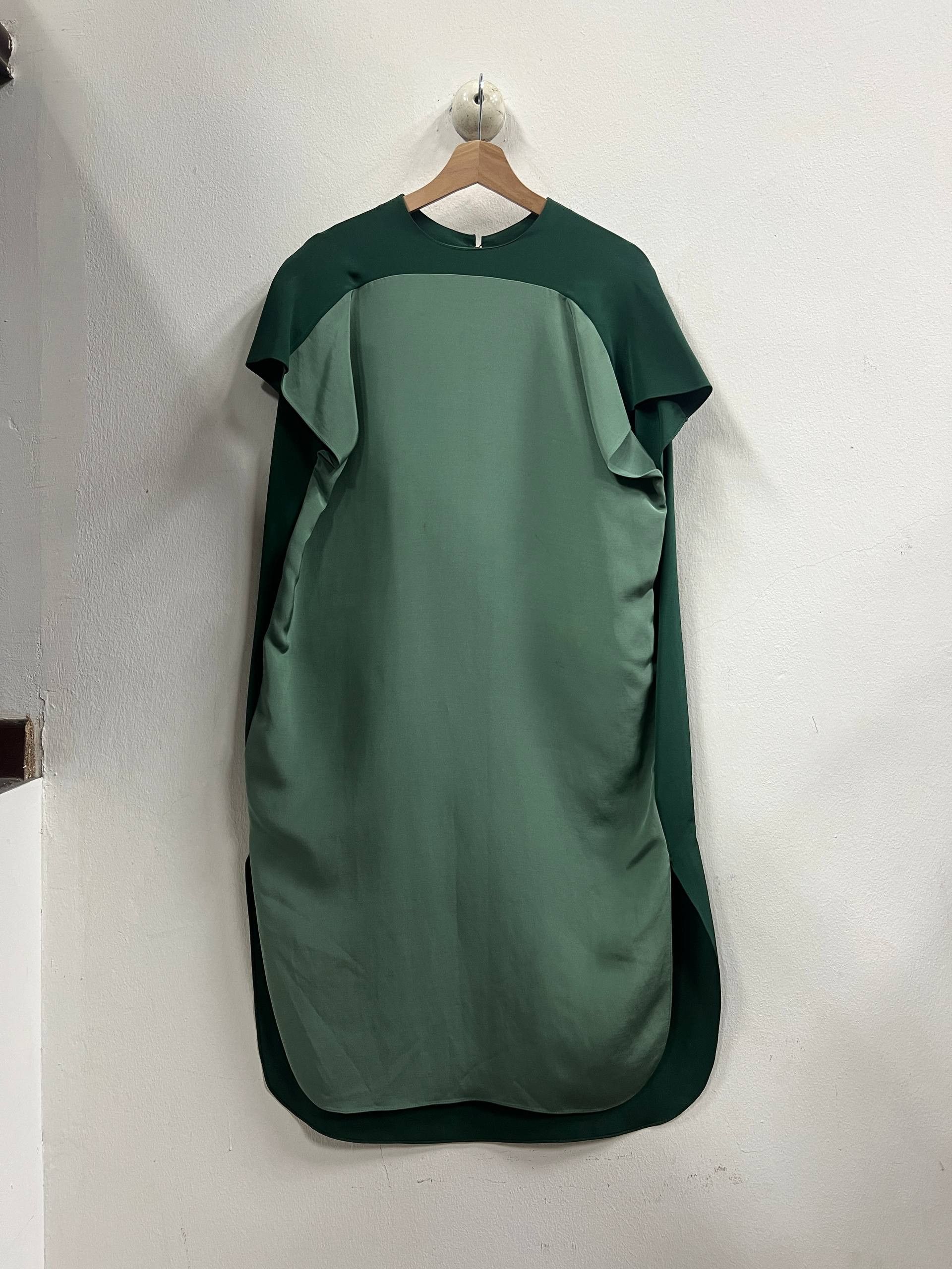 Celine Resort 2010 Celine By Phoebe Philo Paneled Green Dress Size XS / US 0-2 / IT 36-38 - 2 Thumbnail